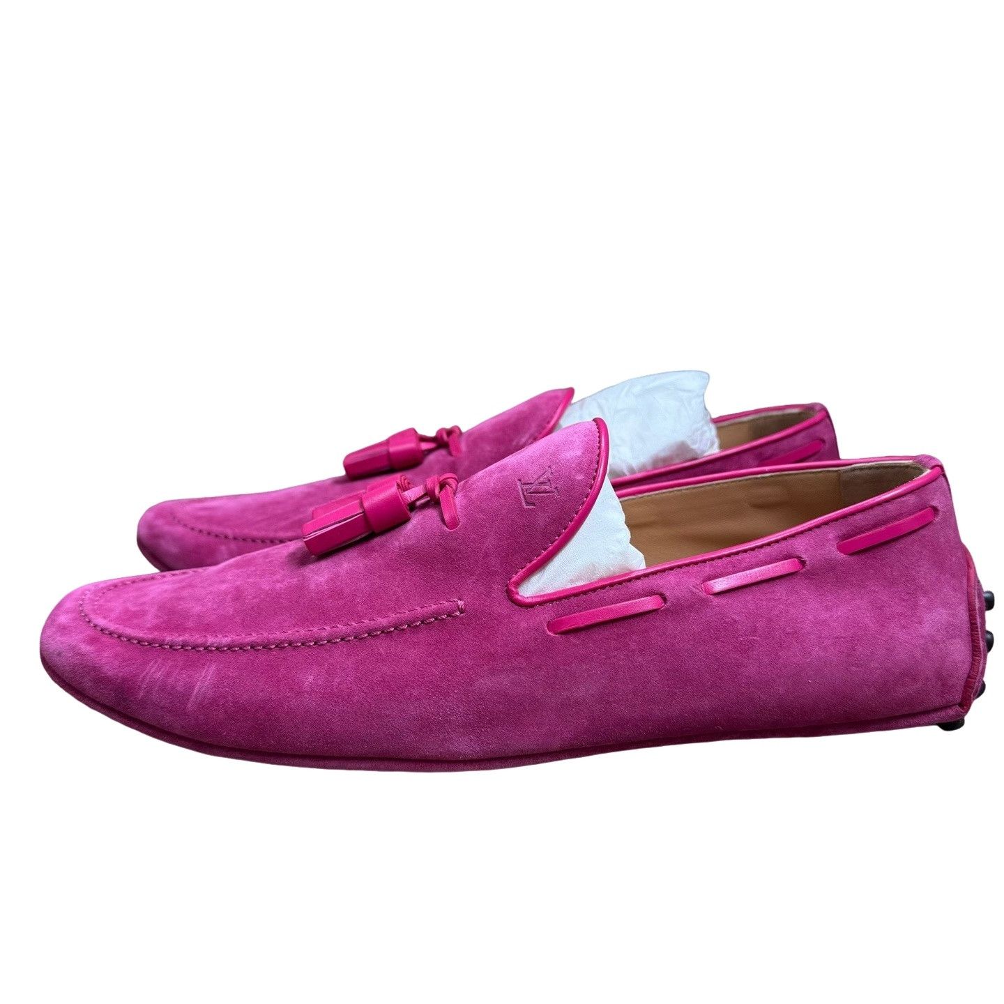 Louis Vuitton Louis Vuitton Pink Suede Tassel Loafers Size US 8 Size US 8 / EU 41 - 1 Thumbnail