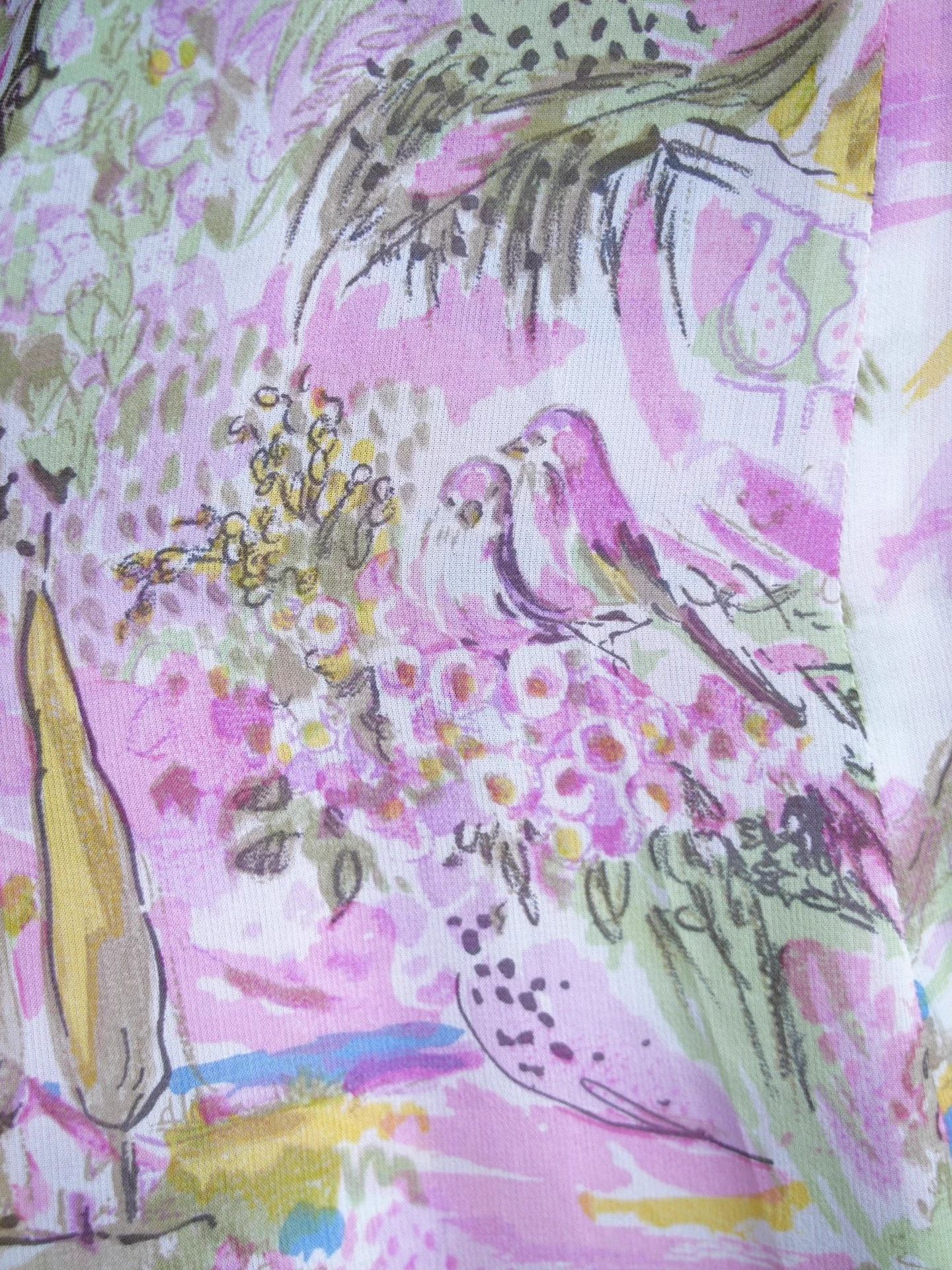 Fendi Fendi Vintage Pink Tuscany Print Dress FR40/M-L Size M / US 6-8 / IT 42-44 - 6 Thumbnail
