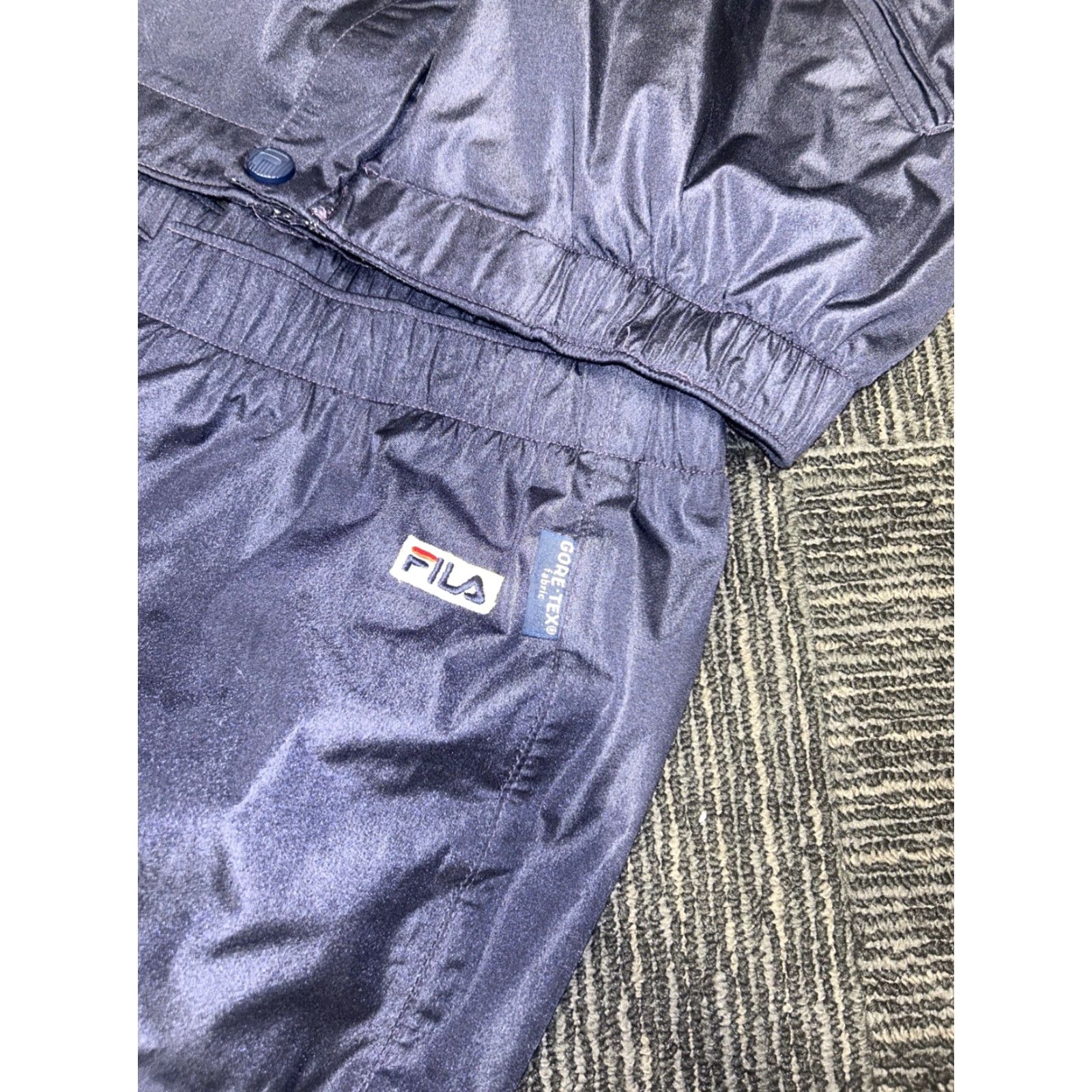 Fila VINTAGE FILA Italia GORE-TEX Unisex Jacket Parka Hooded 80s Blue USA Made 2 Piece Multi Purpose Logo L Adult Mens Womens (adjust if applicable) Size 42R - 3 Thumbnail