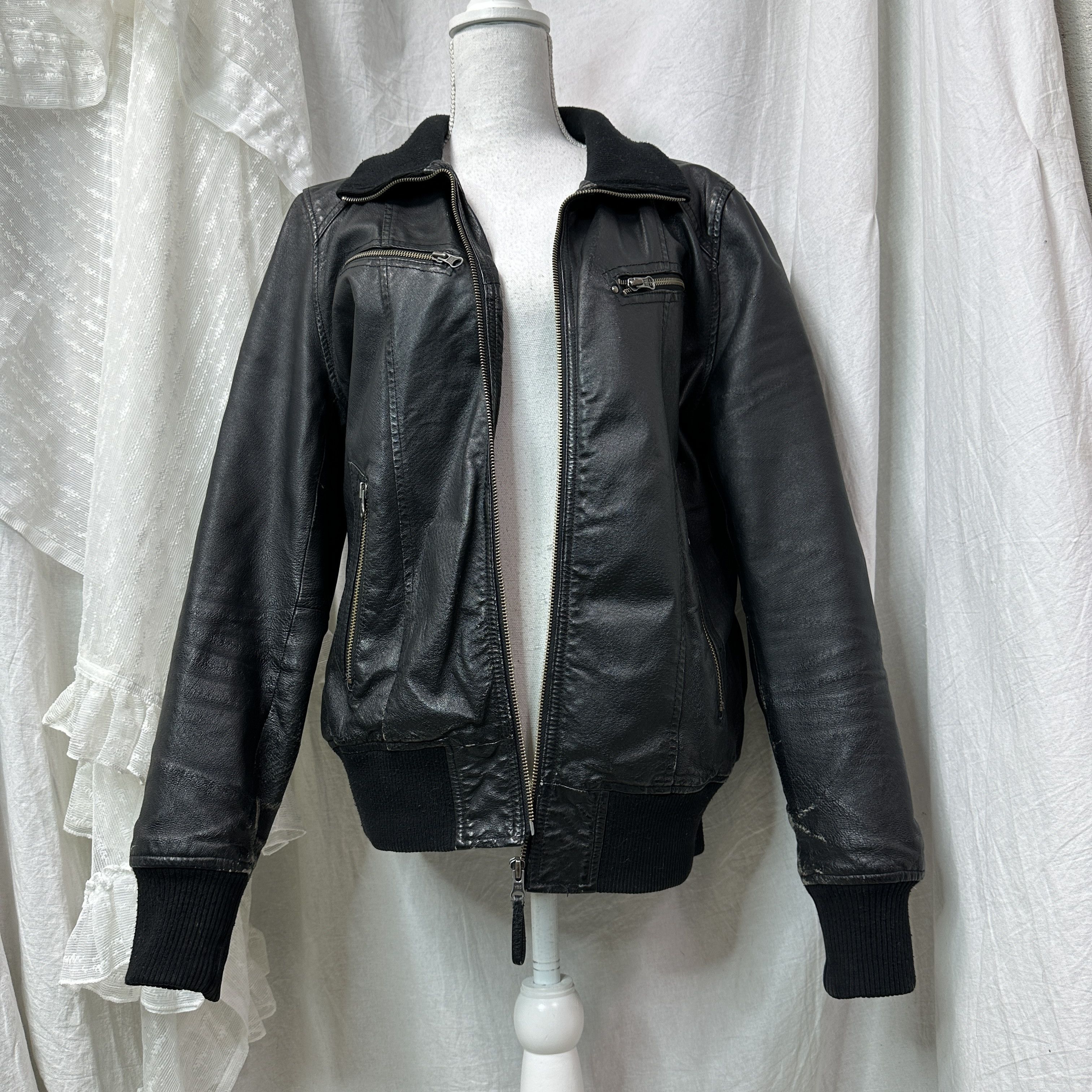 Vintage Vintage Leather Moto Racing Biker Grunge Oversize Jacket Y2K Size US M / EU 48-50 / 2 - 5 Thumbnail
