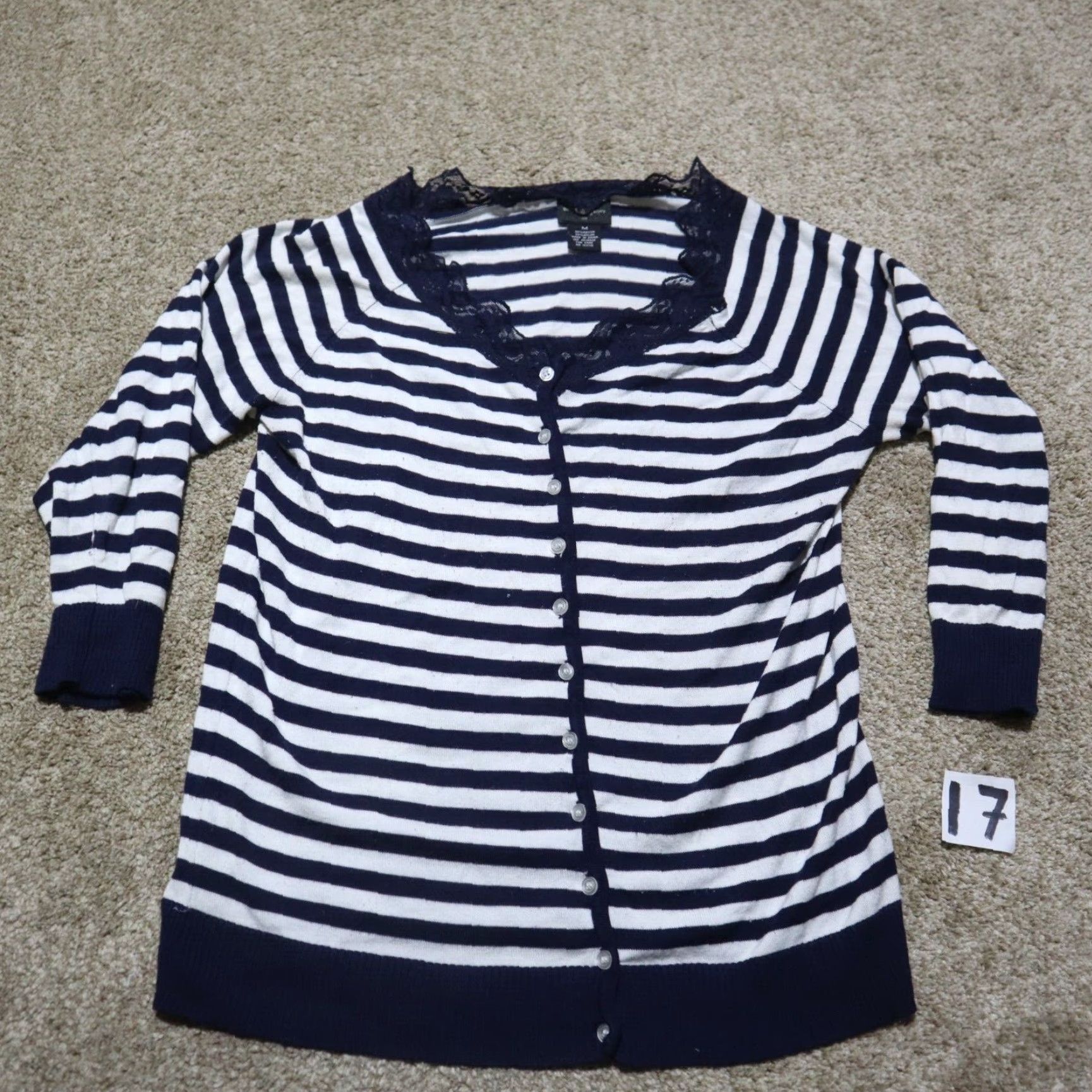Vintage B. Moss Shirt Adult M Medium Blue Striped Long Sleeve Collared Women's Size M / US 6-8 / IT 42-44 - 2 Thumbnail