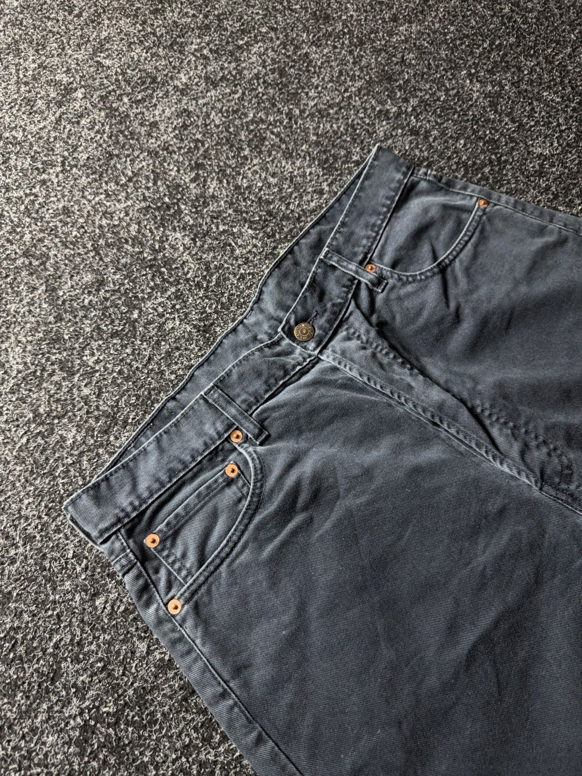 Levi's Vintage Clothing Vintage 90s USA Retro Levi’s 551 Jeans Faded Grey / Blue Size US 35 - 8 Thumbnail