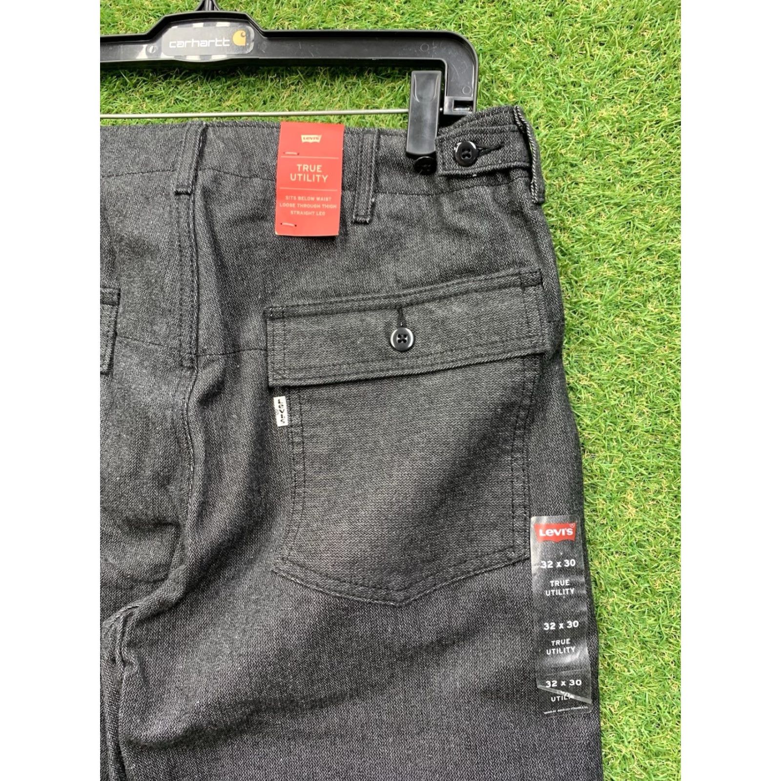 Levi's VINTAGE Levis True Utility Pants Mens 32x30 Dad Military Straight Adjustable Waist NWT Size US 32 / EU 48 - 3 Thumbnail