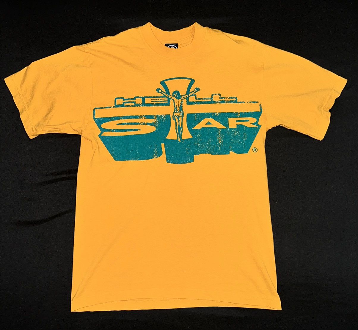 image of Hellstar Tee in Yellow, Men's (Size Small)