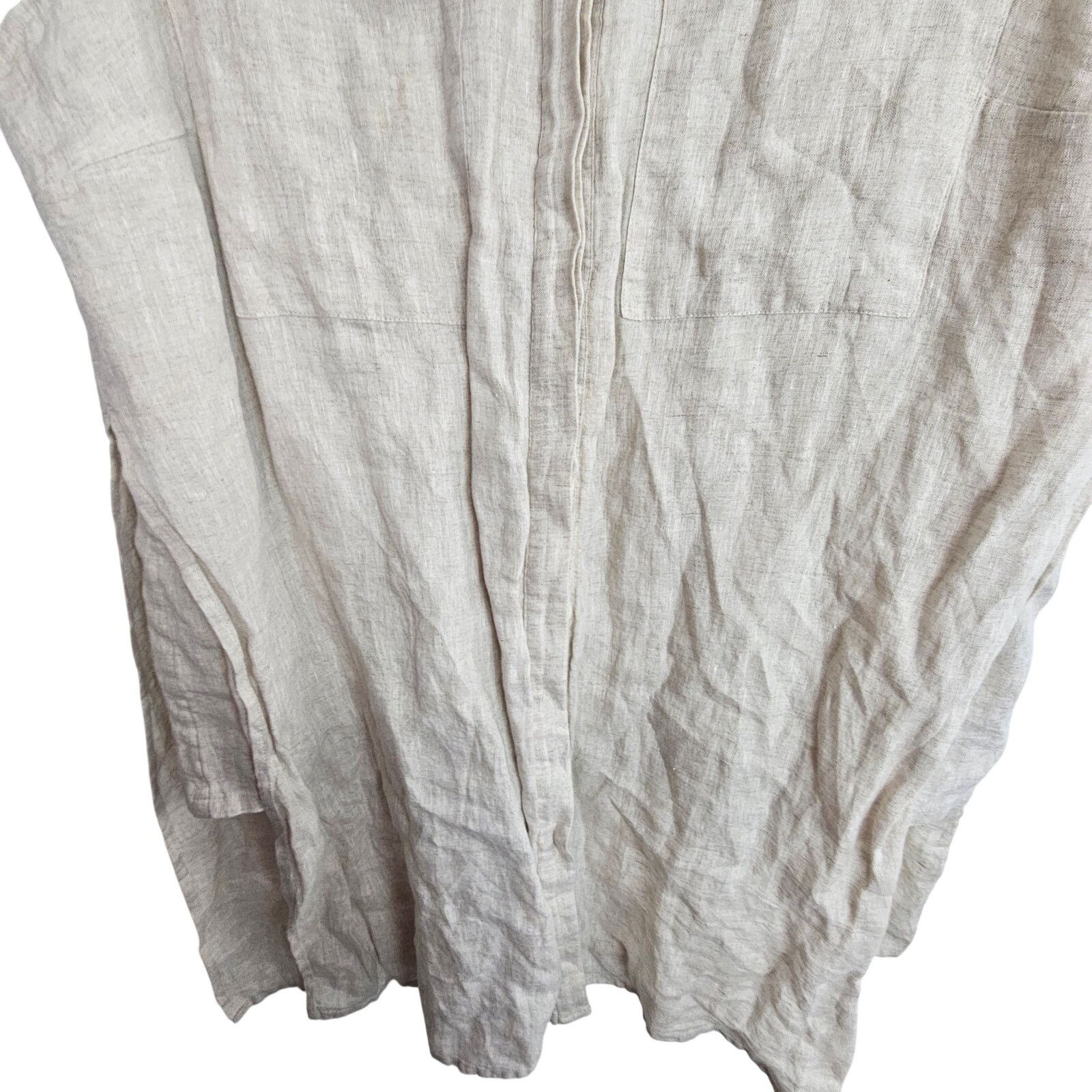 Chicos Chicos Womens Linen Top L Coastal Grandma Resortwear Beach Size L / US 10 / IT 46 - 3 Thumbnail