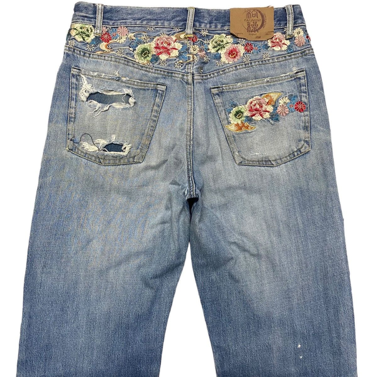Karakuri Tamashii KARAKURI GENERATION Distressed Denim Embroidery Jeans Size US 32 / EU 48 - 11 Thumbnail