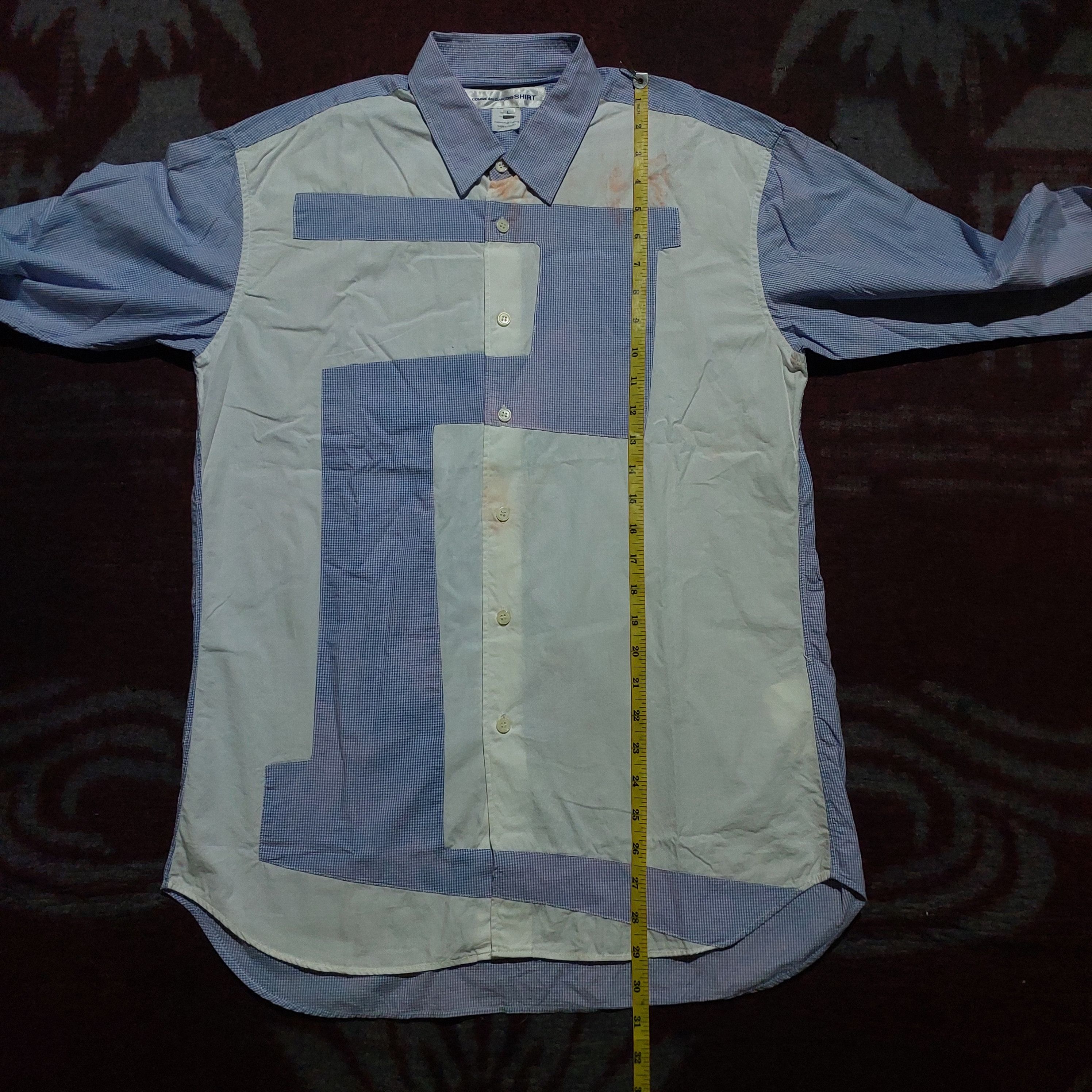 Comme des Garcons SHIRT 00's CDG SHIRT Patchwork Gingham Check Button Up Shirt Size US L / EU 52-54 / 3 - 19 Thumbnail