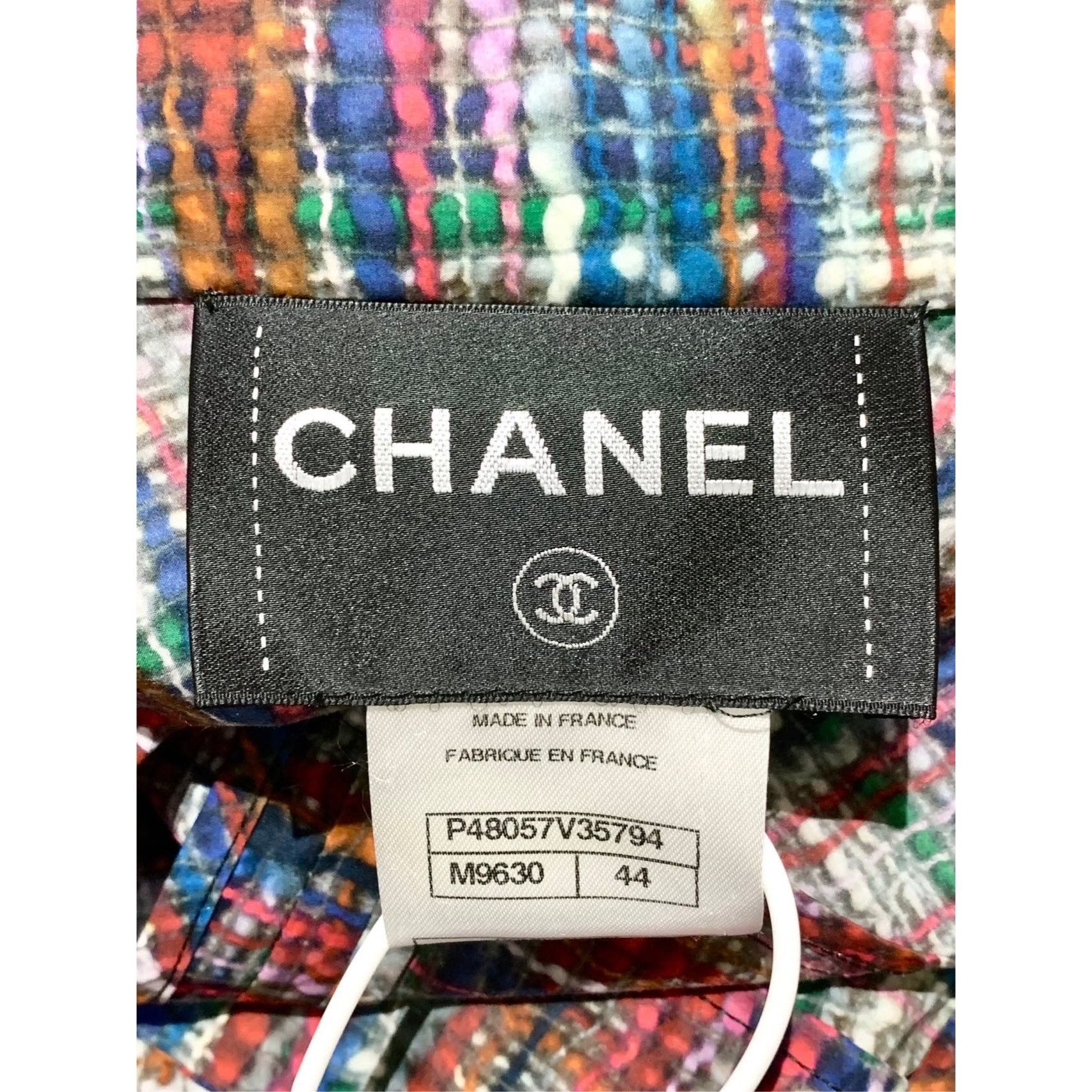 Chanel CHANEL Multicolor Tweed Hooded Coat With Drawstring Waist Si Size M / US 6-8 / IT 42-44 - 2 Thumbnail