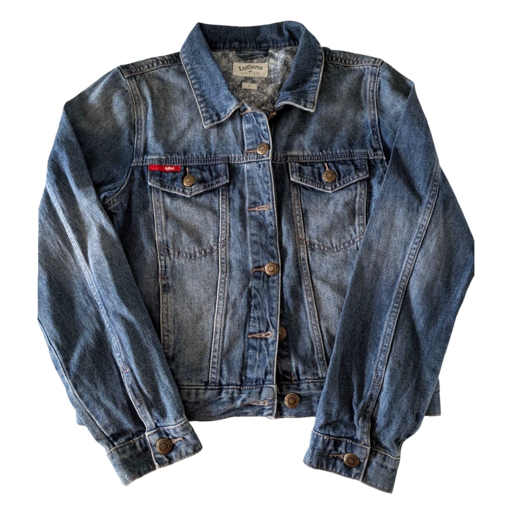 Vintage Lee Cooper Denim Jacket – Size 10 – Classic Blue – Denim Trucker Jacket – Women – Grade A – 100% Cotton Size L / US 10 / IT 46 - 4 Thumbnail