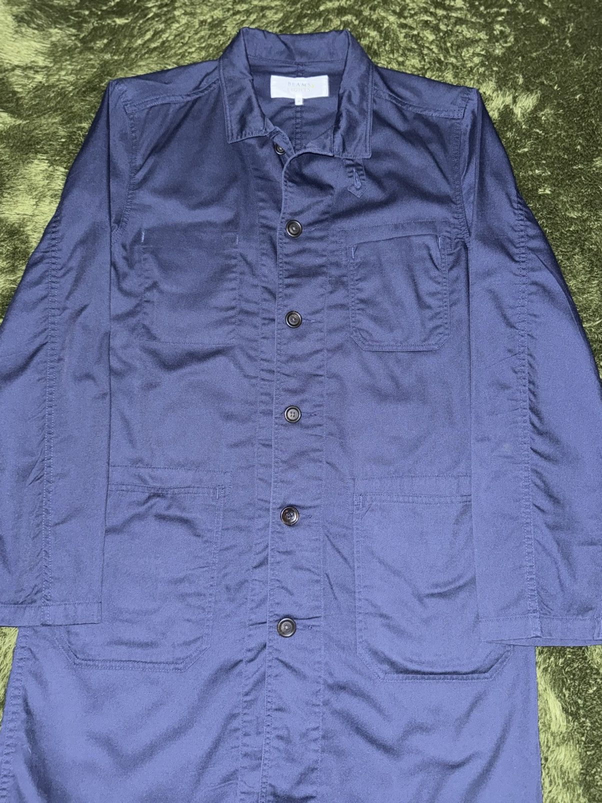 Beams Japan [M] BEAMS Light Cotton Long Coverall Coat – Navy Size US M / EU 48-50 / 2 - 4 Thumbnail