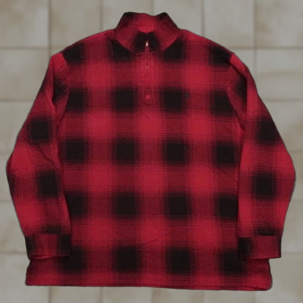 Polo Ralph Lauren Polo Ralph Lauren Pullover Sweater XL Red Buffalo Plaid 1/4 Zip Long Sleeve Mens Size US XL / EU 56 / 4 - 1 Thumbnail