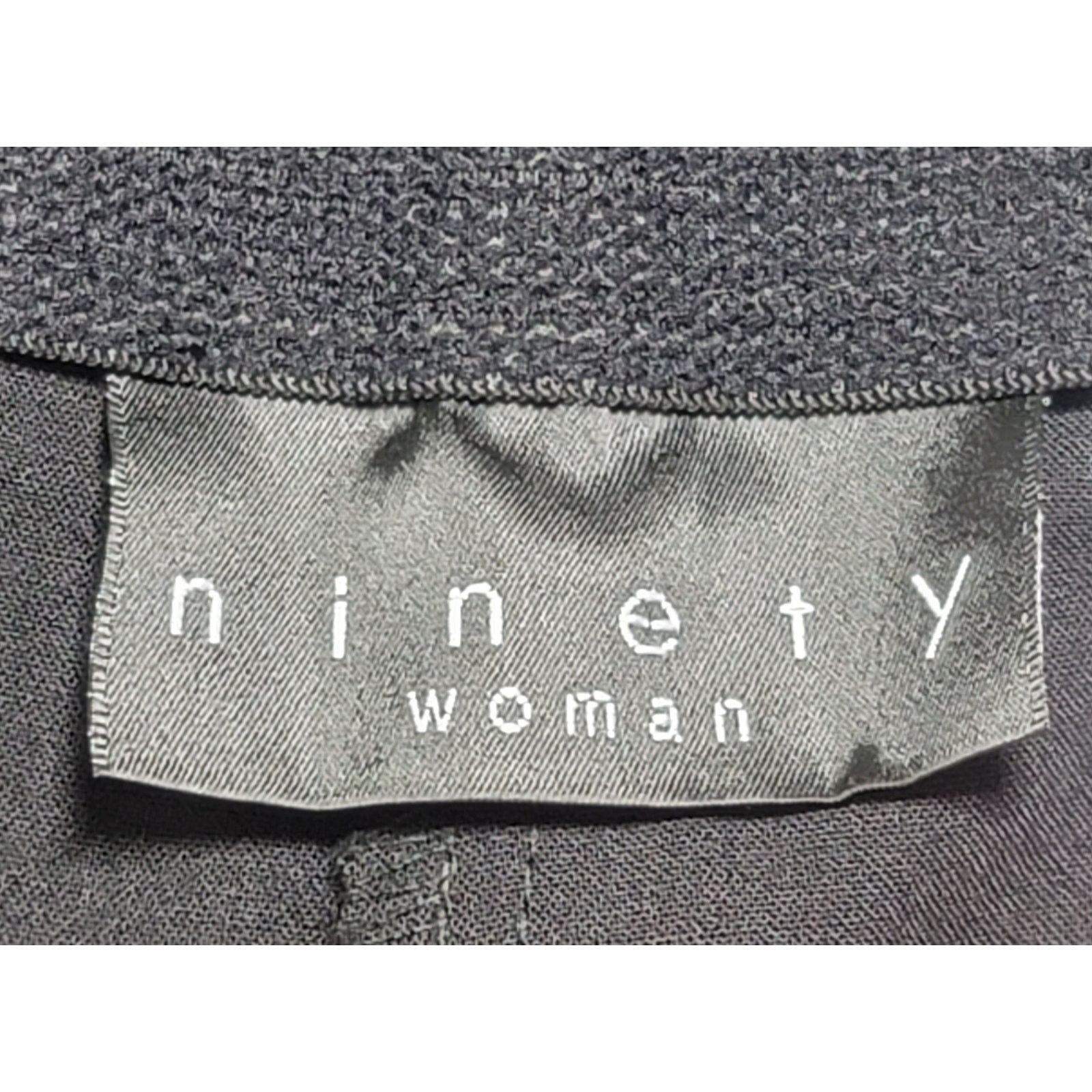 Other Ninety Woman Black Flat Front Cropped Pants 18W Plus Stretch Size 40" / US 18 - 4 Thumbnail