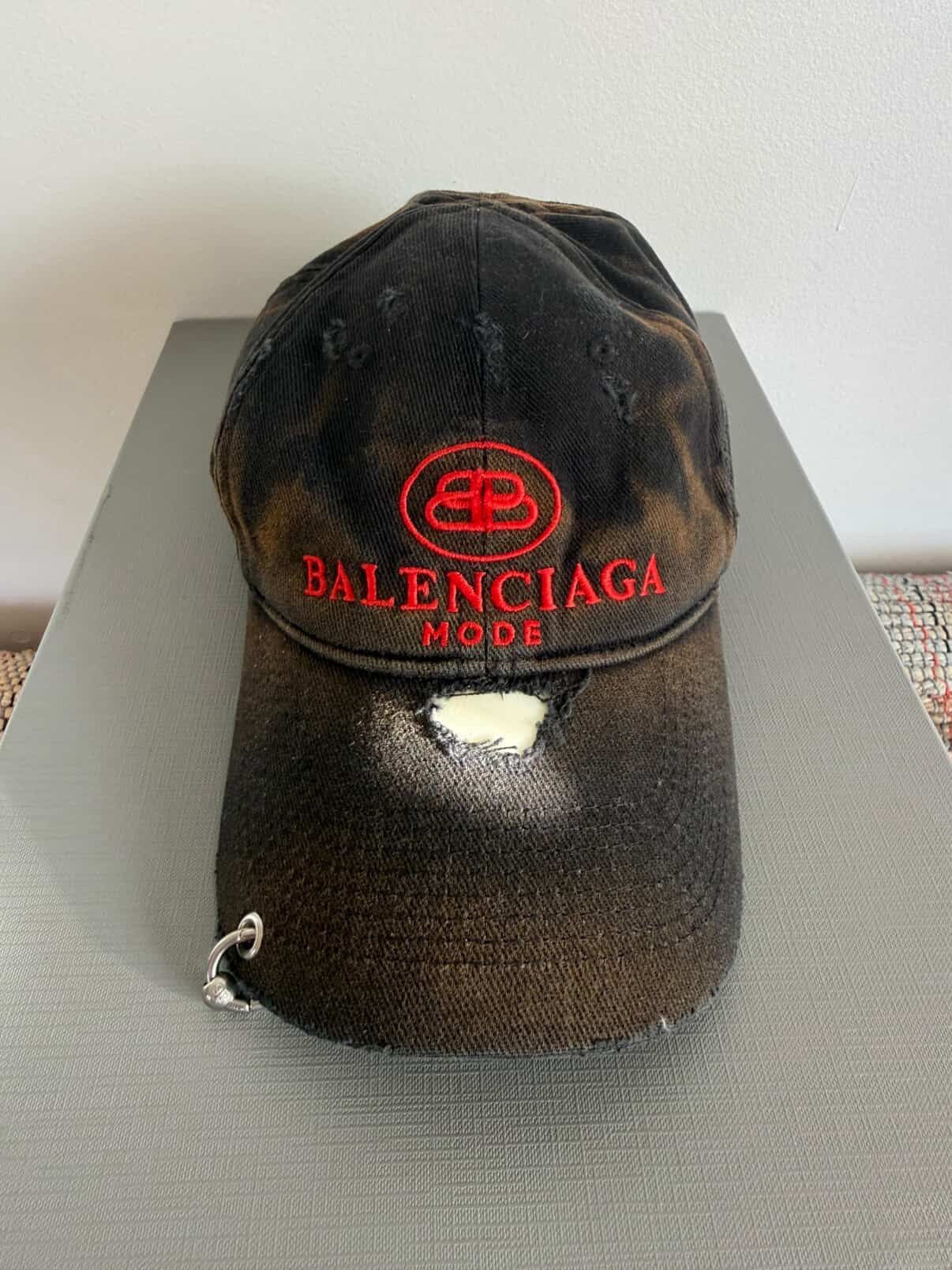 Balenciaga BB MODE DESTROYED PIERCING CAP | Grailed