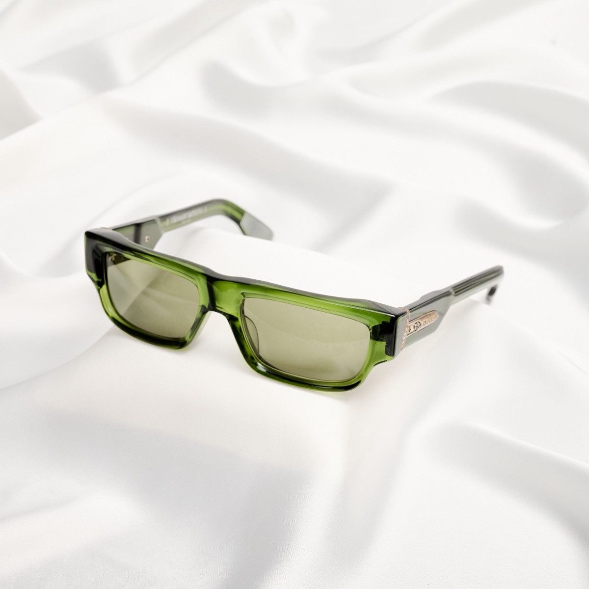 Chrome Hearts CHROME HEARTS GIRTH QUAKE DARK OLIVE SUNGLASSES Size ONE SIZE - 1 Thumbnail