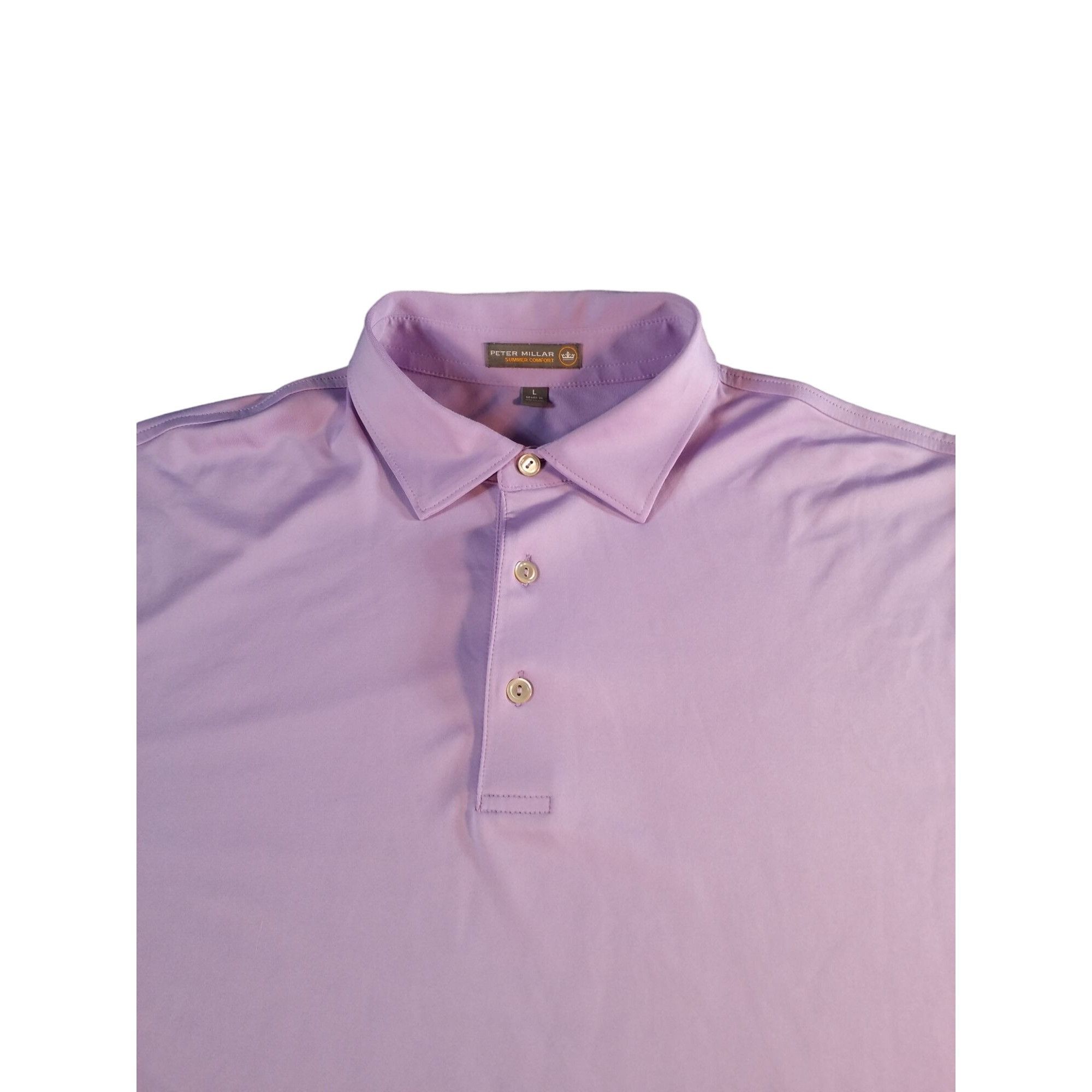 Peter Millar Peter Millar Summer Comfort Golf Polo Men Sz L Purple Casual Size US L / EU 52-54 / 3 - 2 Thumbnail
