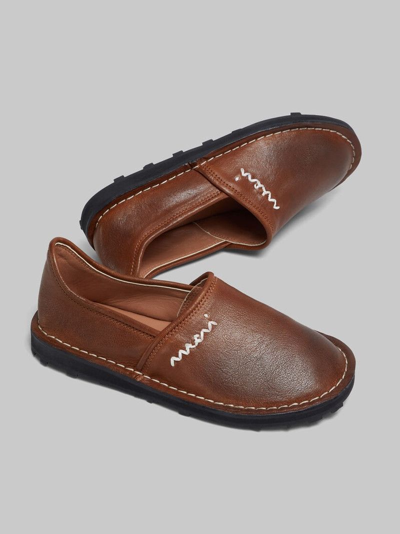 Marni o1w1db10426 Slip On Loafer in Navy Brown Size US 12 / EU 45 - 3 Thumbnail