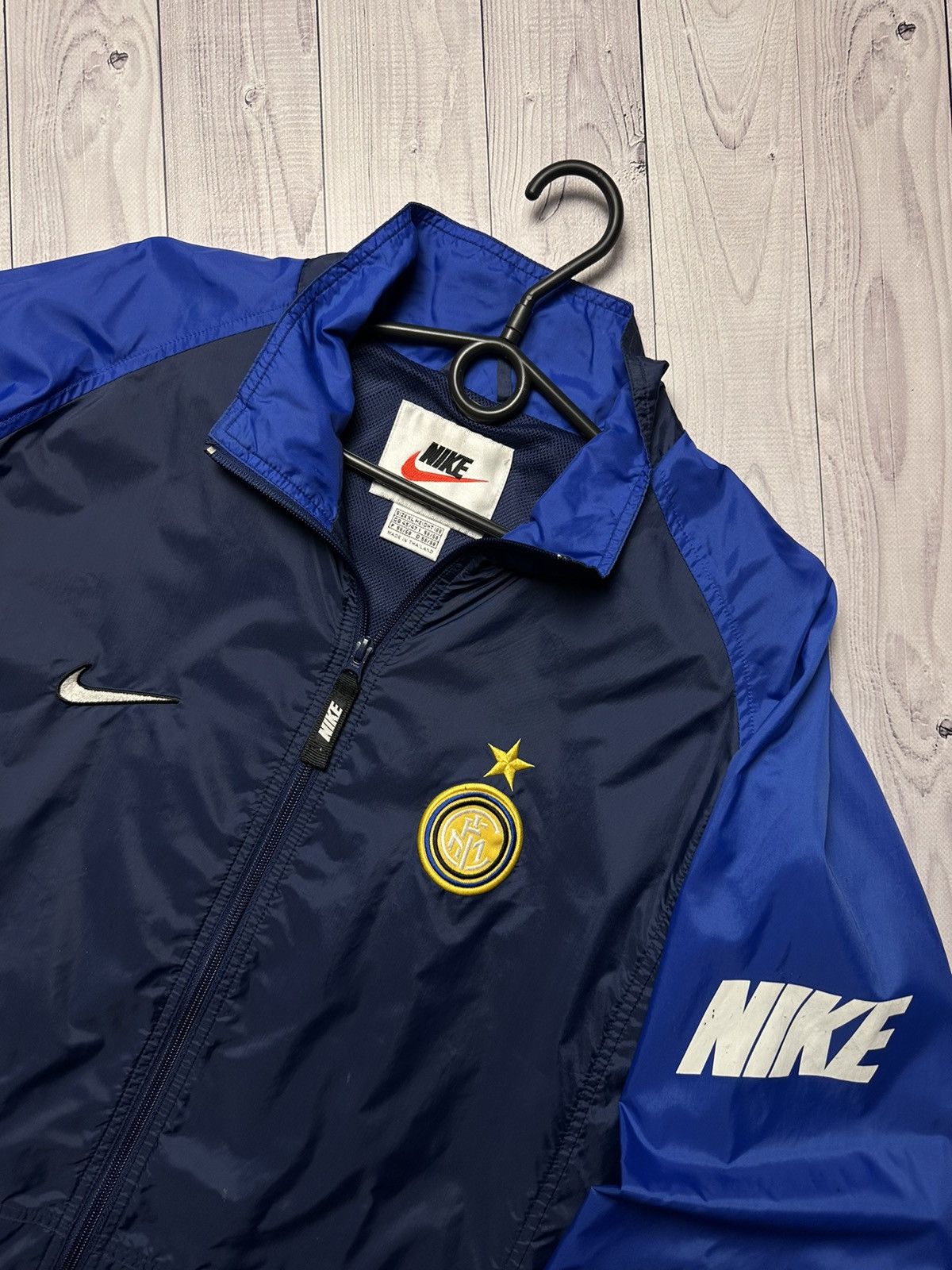 Nike × Vintage Vintage Nike Inter Milan soccer jacket logo swoosh size XL Size US XL / EU 56 / 4 - 5 Thumbnail