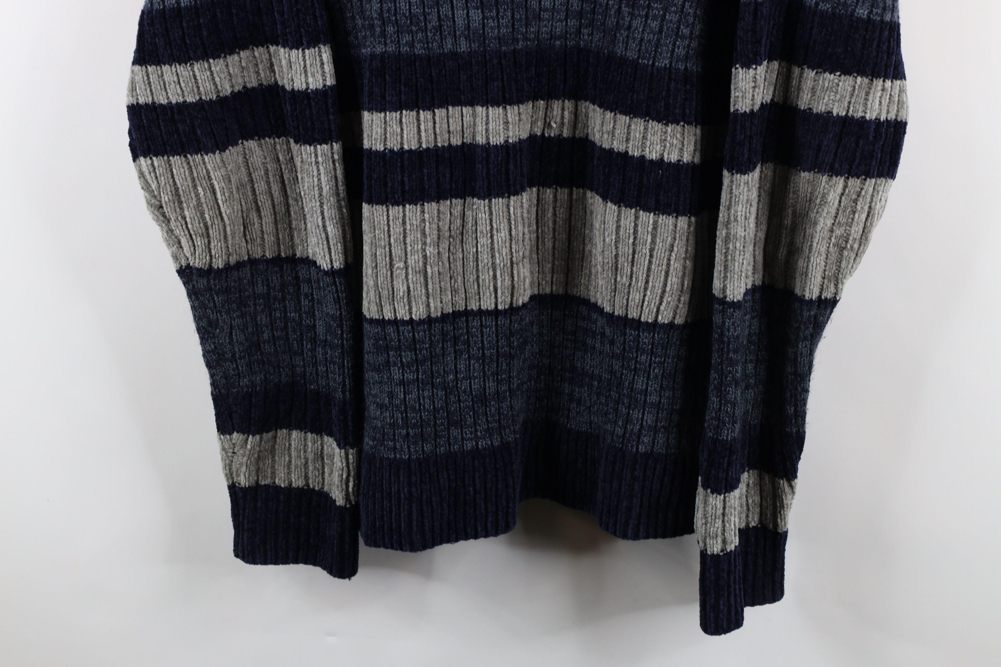 Vintage Vintage 90s Streetwear Block Ribbed Fleece Knit Sweater Size US XL / EU 56 / 4 - 3 Thumbnail