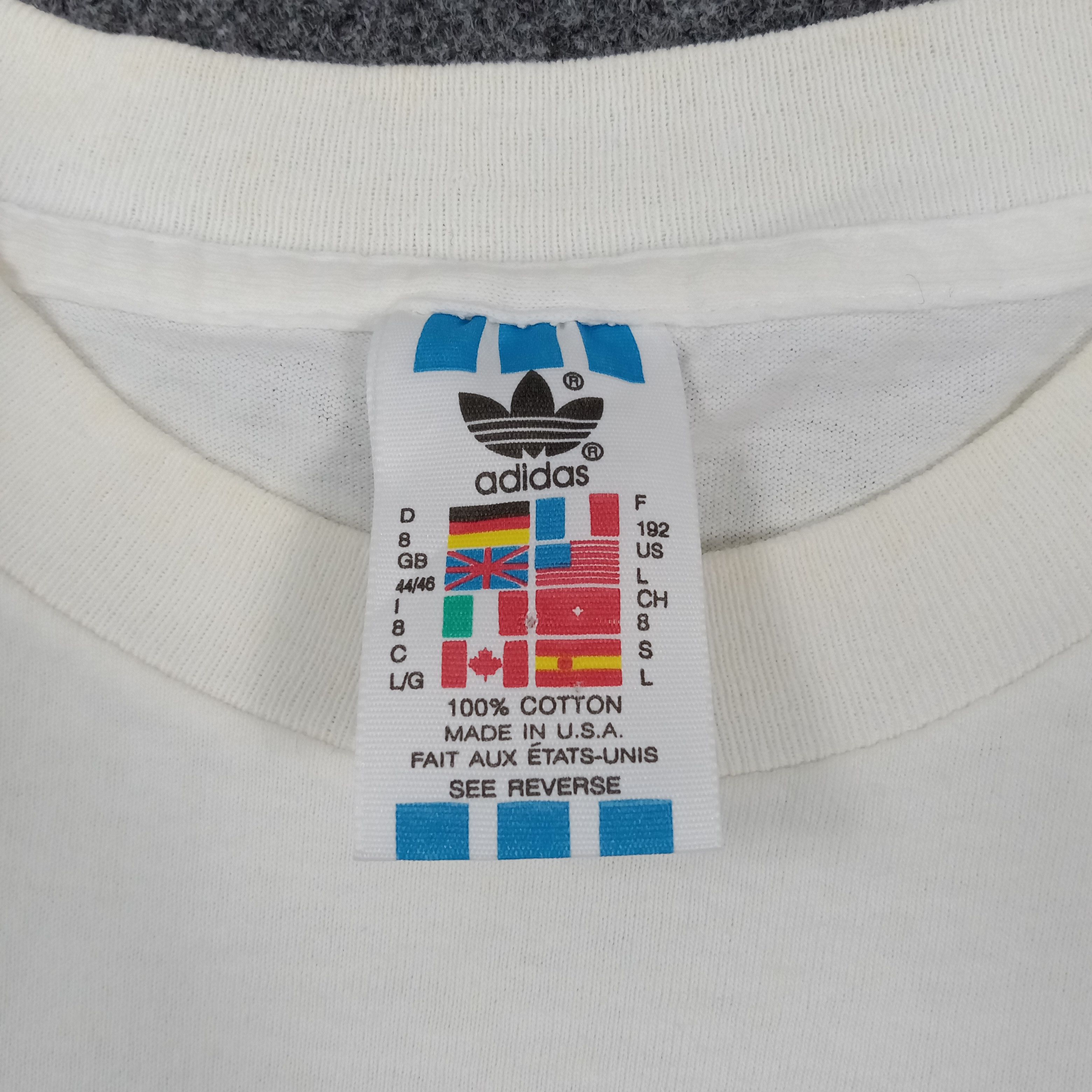 Adidas 90's Adidas Trefoil Made in USA Tshirt C285N75 Size US XL / EU 56 / 4 - 3 Thumbnail