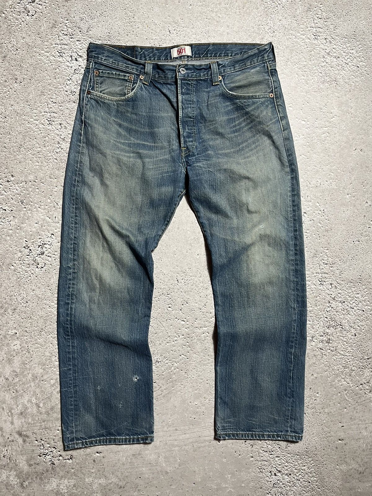Jean × Levi's × Vintage Levis 501 Vintage 90s USA Distressed Denim Jeans Baggy Size US 36 / EU 52 - 8 Thumbnail