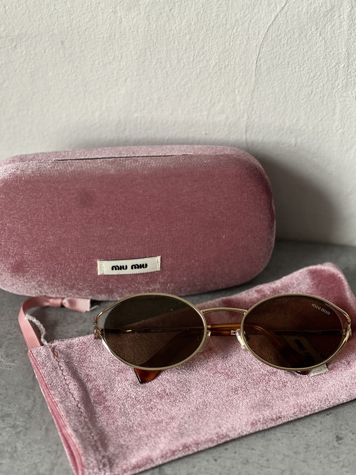 Miu Miu Miu Miu Logo sunglasses Size ONE SIZE - 1 Thumbnail