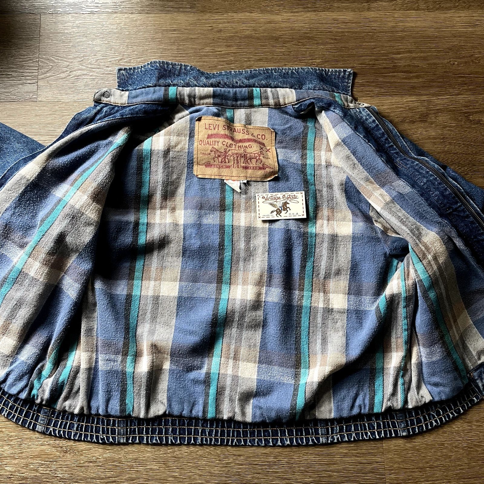 Levi's Vintage Levi's Denim and Plaid Jacket- XL Size US XL / EU 56 / 4 - 6 Thumbnail