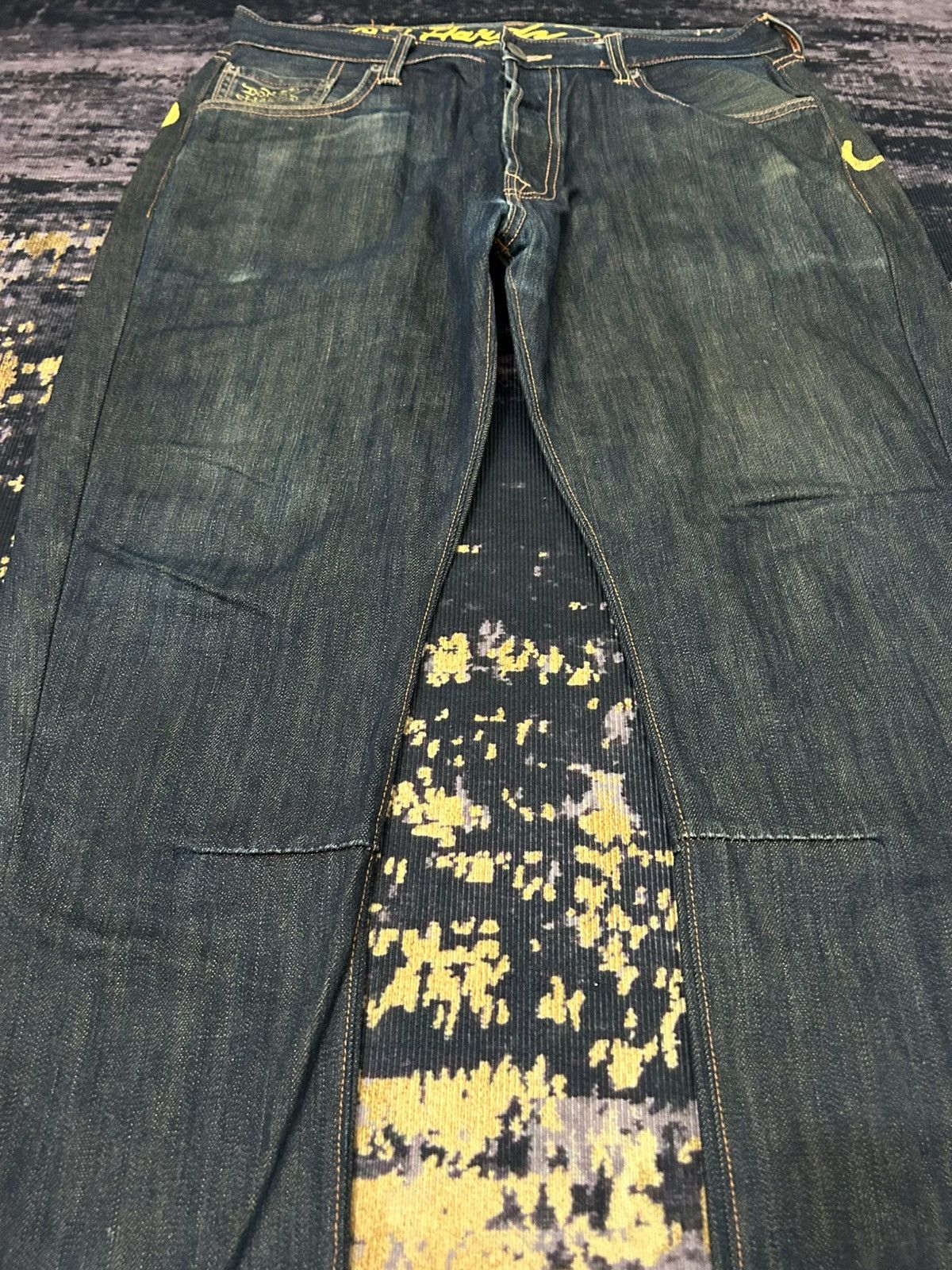 Ed Hardy 2008 Ed Hardy Skull Pocket Back Jeans Size US 38 / EU 54 - 5 Thumbnail