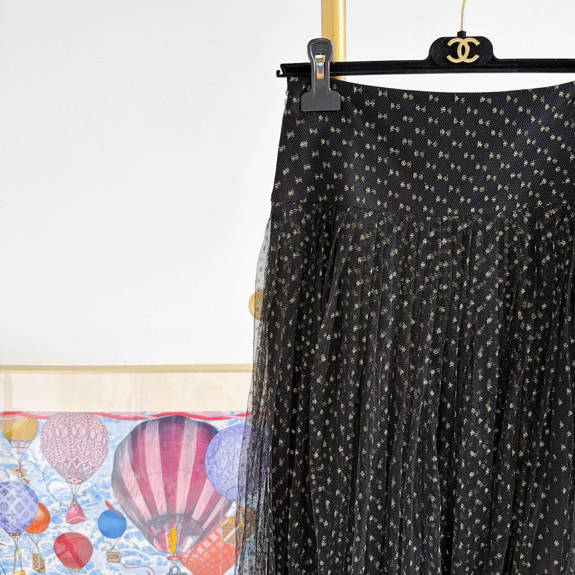 Dior Dior Black Polka Dot Skirt F38 Size 27" / US 4 / IT 40 - 3 Thumbnail
