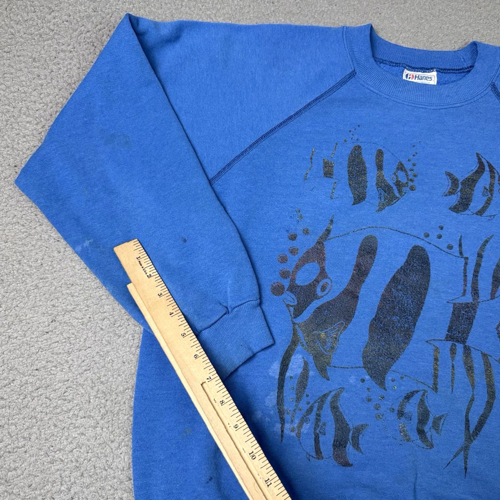 Hanes Vintage 80s Fish Graphic Sweatshirt Hanes Adult Large Blue Angel User: Vintage 80s Fish Graphic Sweatshirt Hanes Adult Large Blue Angel Size US L / EU 52-54 / 3 - 5 Thumbnail