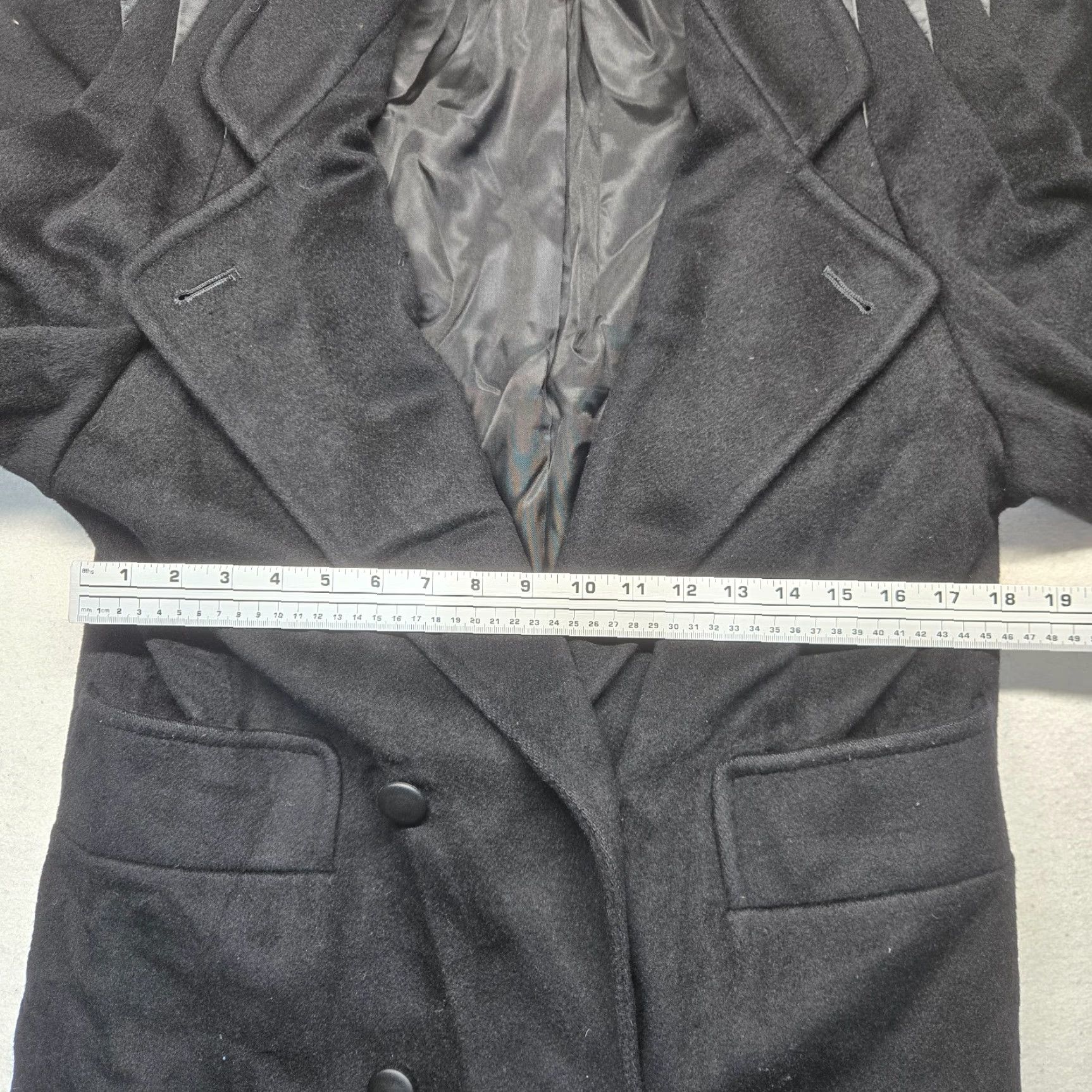 Vintage VINTAGE Charles Klein Trench Coat Coat Womens Adult Medium Black Wool Maxi Winter Fall 90s Mens Womens Size M / US 6-8 / IT 42-44 - 7 Thumbnail