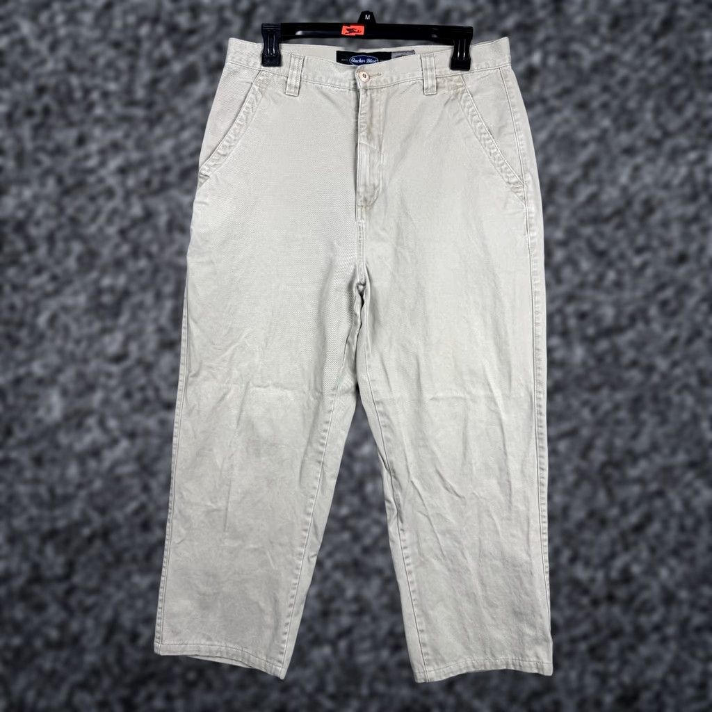 Anchor Blue VINTAGE Anchor Blue Pants Mens 32x32 Beige Baggy 90s Grunge Hip Hop Chino Wide-Leg Relaxed 25 Inseam Mens Size US 32 / EU 48 - 1 Thumbnail