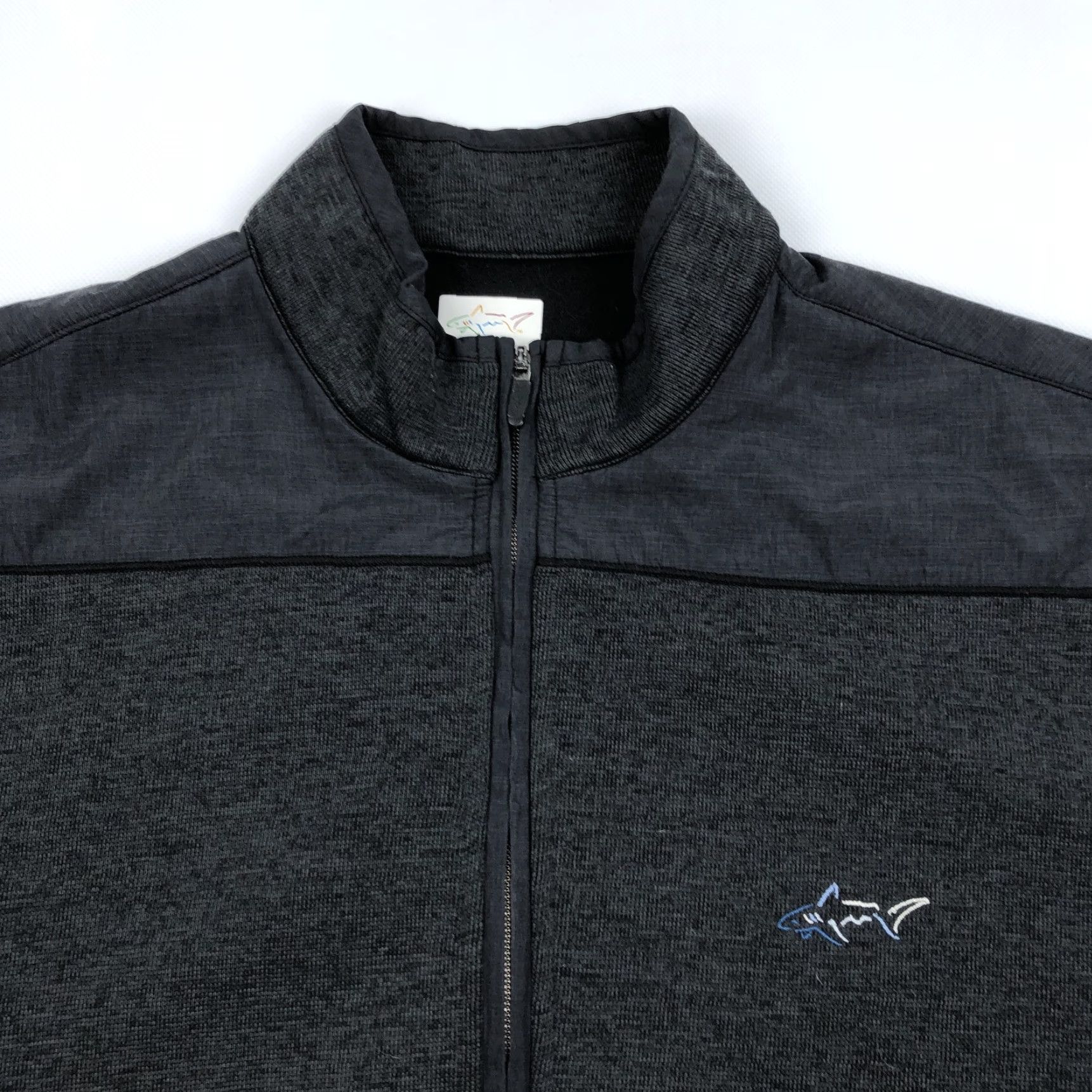 Vintage Greg Norman Men's Activewear Jacket Full Zip Gray Black L Golf Size US L / EU 52-54 / 3 - 2 Thumbnail