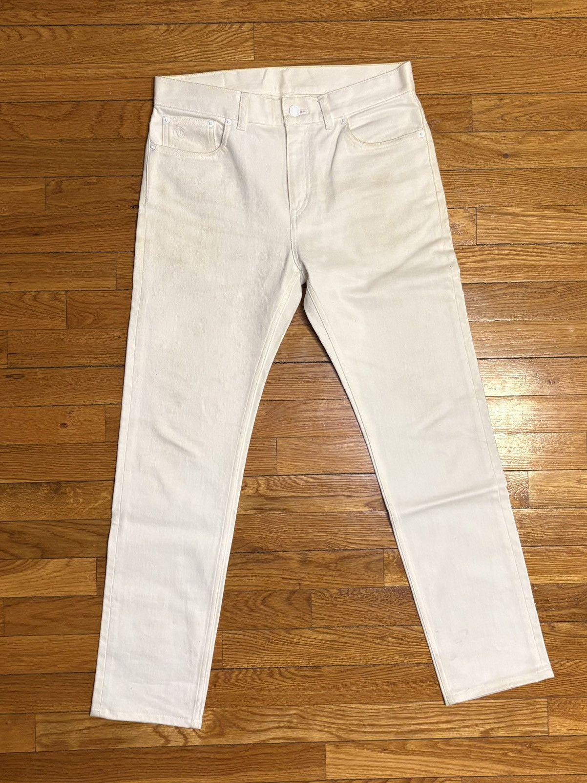 Louis Vuitton LV White Slim Fit Jeans by Virgil Abloh Size US 30 / EU 46 - 1 Thumbnail