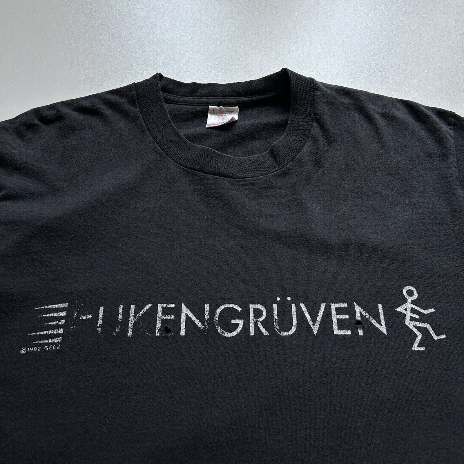Fruit Of The Loom × Vintage Vintage 90s FUKENGRÜVEN Volkswagon Car T Shirt Large Faded Size US L / EU 52-54 / 3 - 5 Thumbnail
