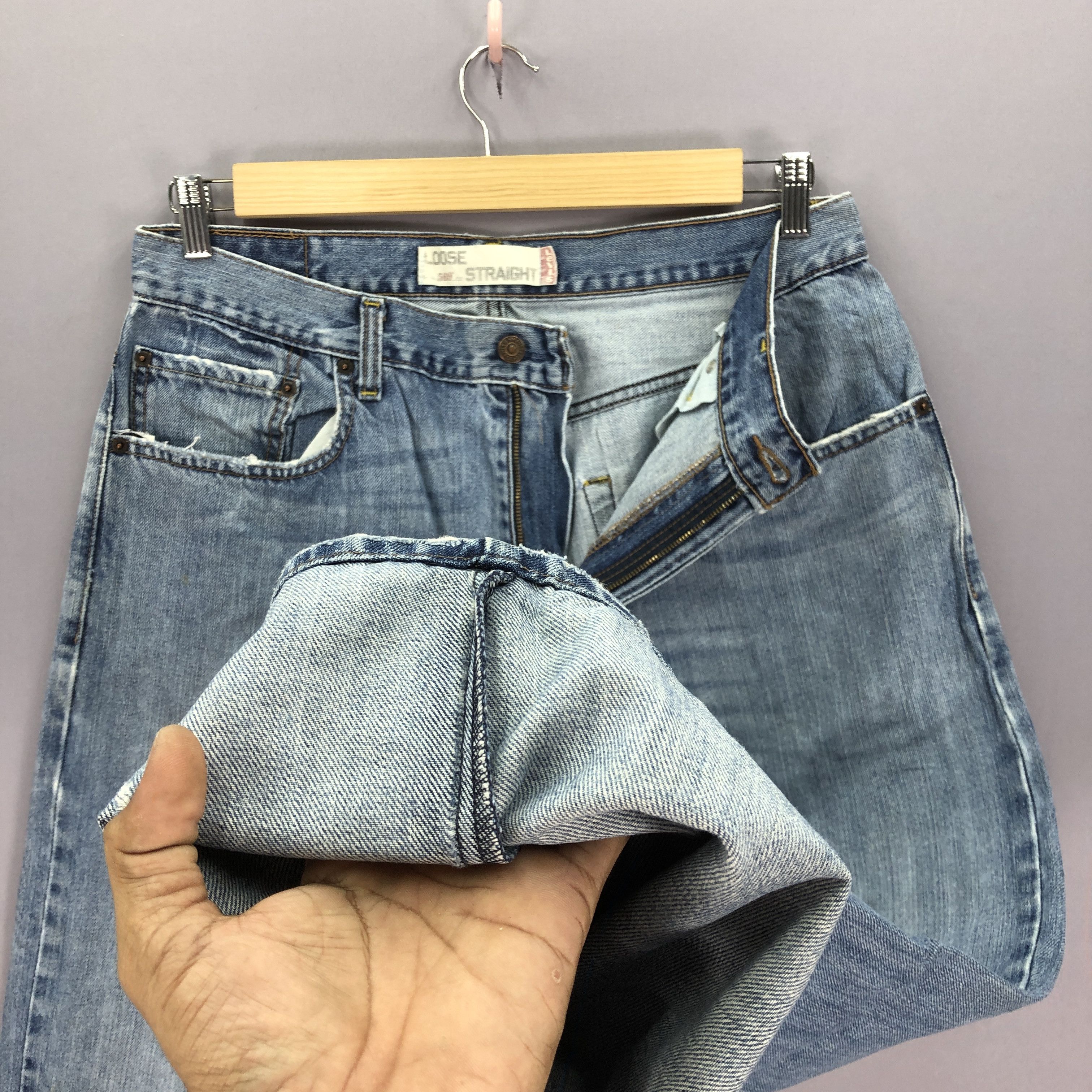 Levi's Vintage Y2K Levis 569 Baggy Jeans Faded Light Wash Denim Size US 32 / EU 48 - 8 Thumbnail