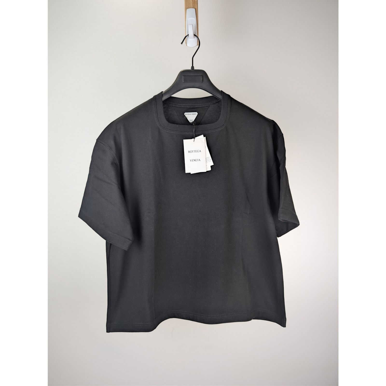 Bottega Veneta o1rshd1 Square Neck Heavy Jersey T-Shirt in Black Size US M / EU 48-50 / 2 - 9 Thumbnail