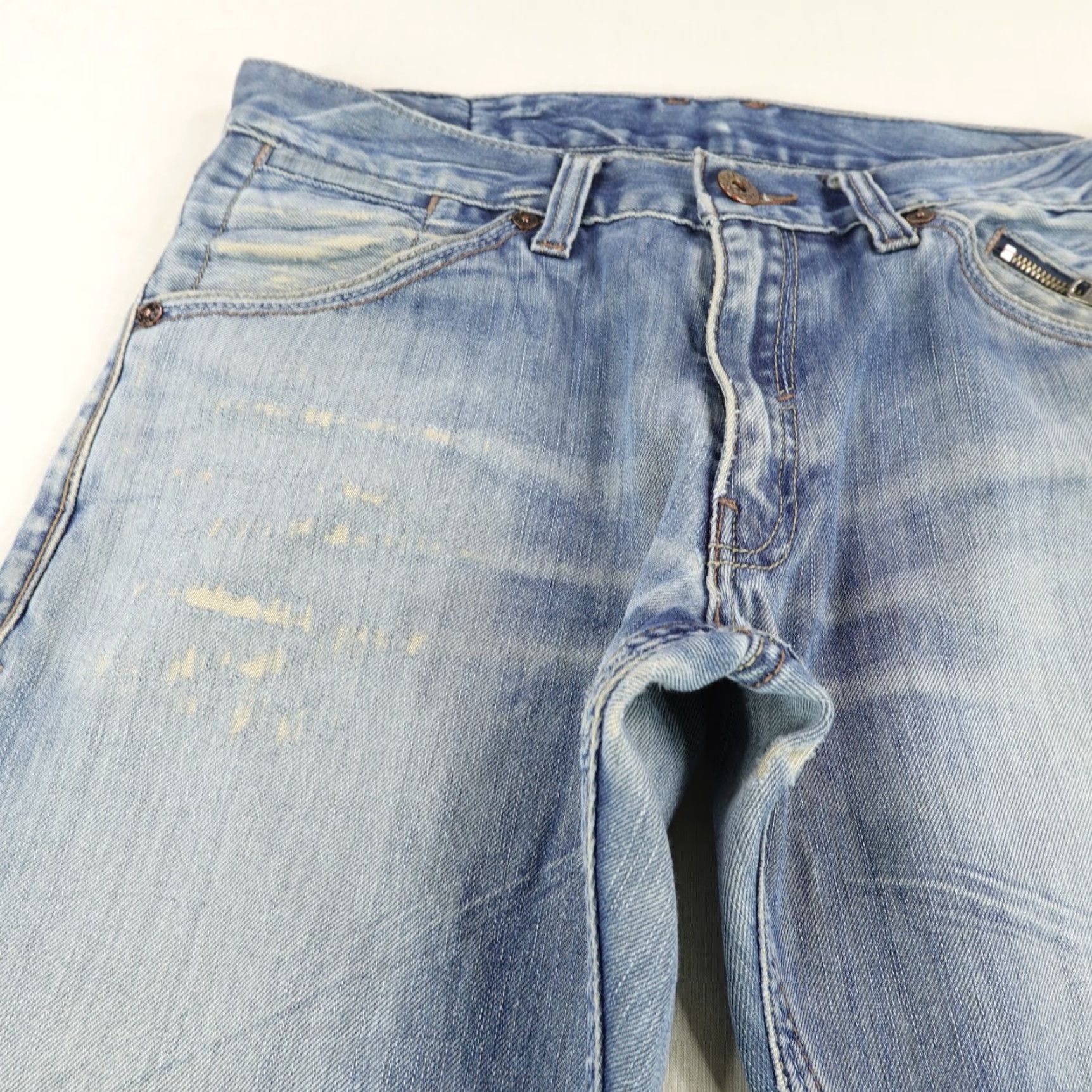 Levi's Levis 514 Jeans Mens 34x30 Blue Slim Straight Distressed Denim Size US 34 / EU 50 - 4 Thumbnail