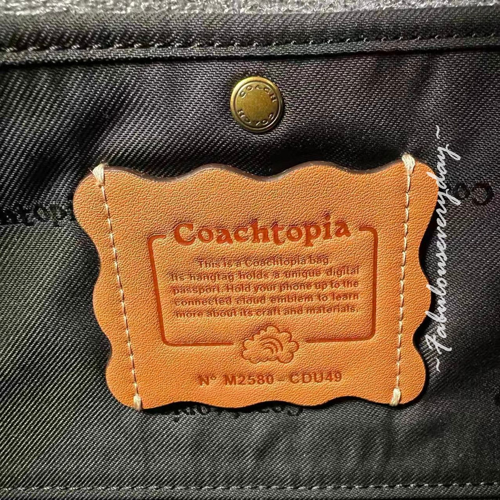 Coach Coach Coachtopia Bowling Shoulder Bag Black/Chalk CDU49 NWT Size ONE SIZE - 8 Thumbnail