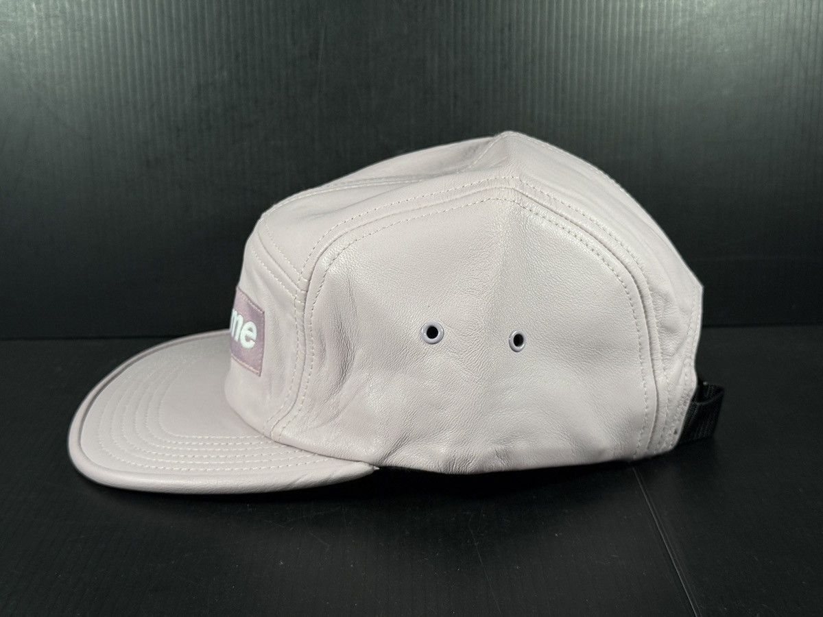 Supreme SUPREME FW15 LEATHER 5-PANEL CAMP CAP LIGHT PURPLE BNWT Size ONE SIZE - 4 Thumbnail