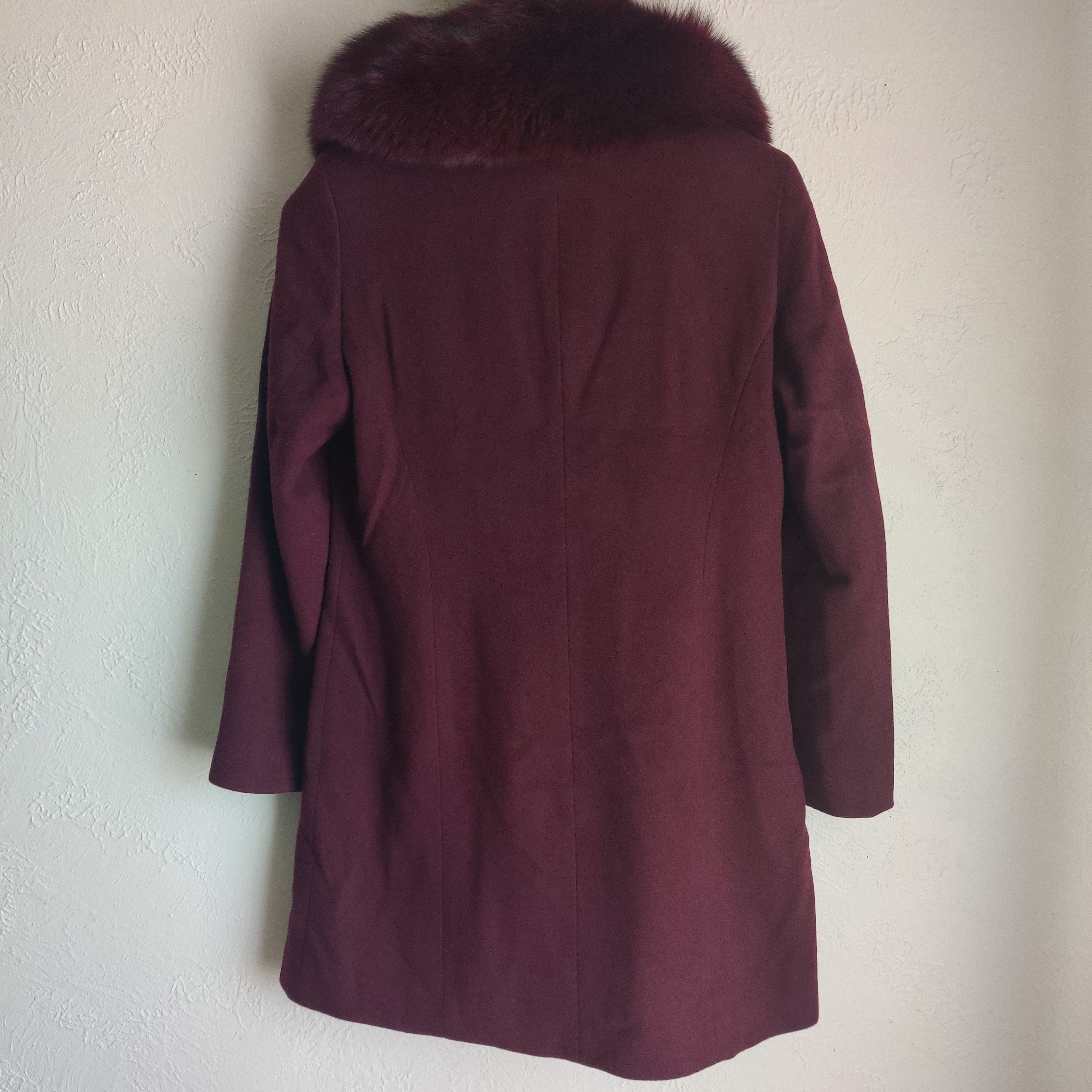 Loro Piana Loro Piana Caruana 100% Wool Coat w/ Saga Fox Fur Trim Size L / US 10 / IT 46 - 2 Thumbnail