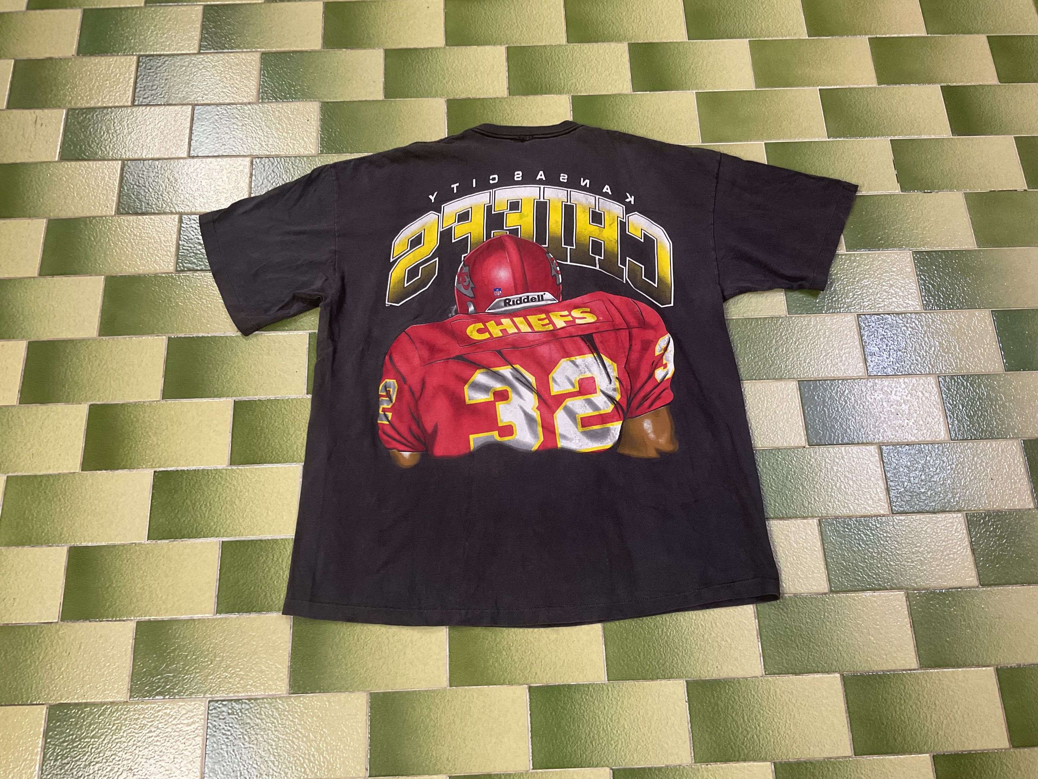 NFL Vintage 1994 NFL Kansas City Chiefs Riddell T-Shirt Size US XL / EU 56 / 4 - 2 Thumbnail