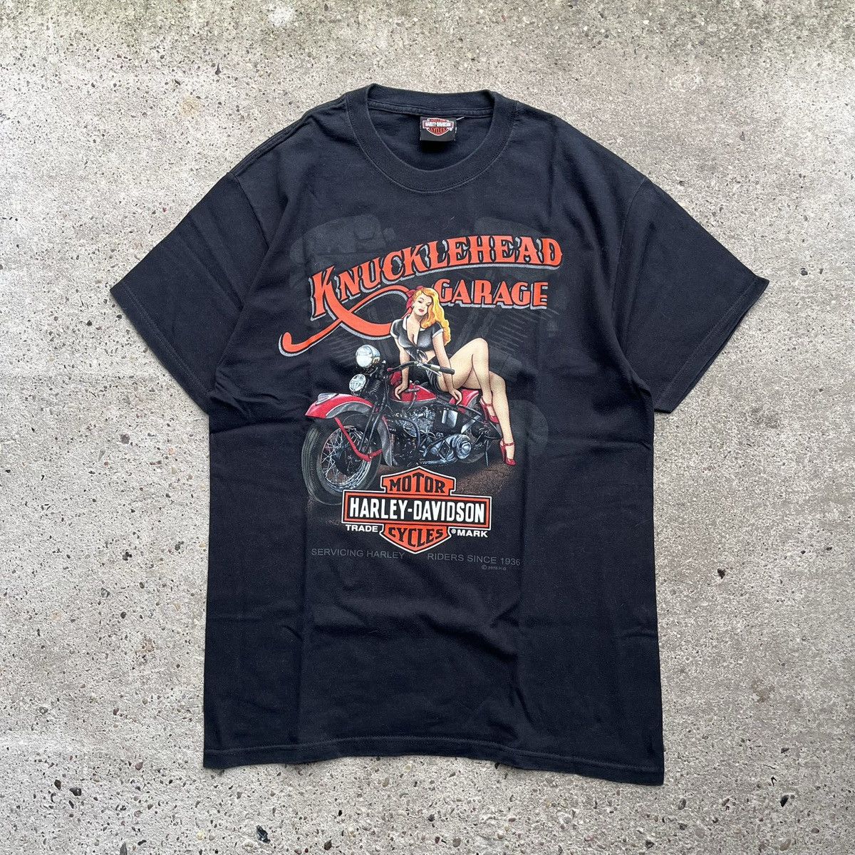 Harley Davidson × Vintage × West Coast Choppers Harley Davidson knucklehead California Vintage tshirt Size US S / EU 44-46 / 1 - 1 Thumbnail