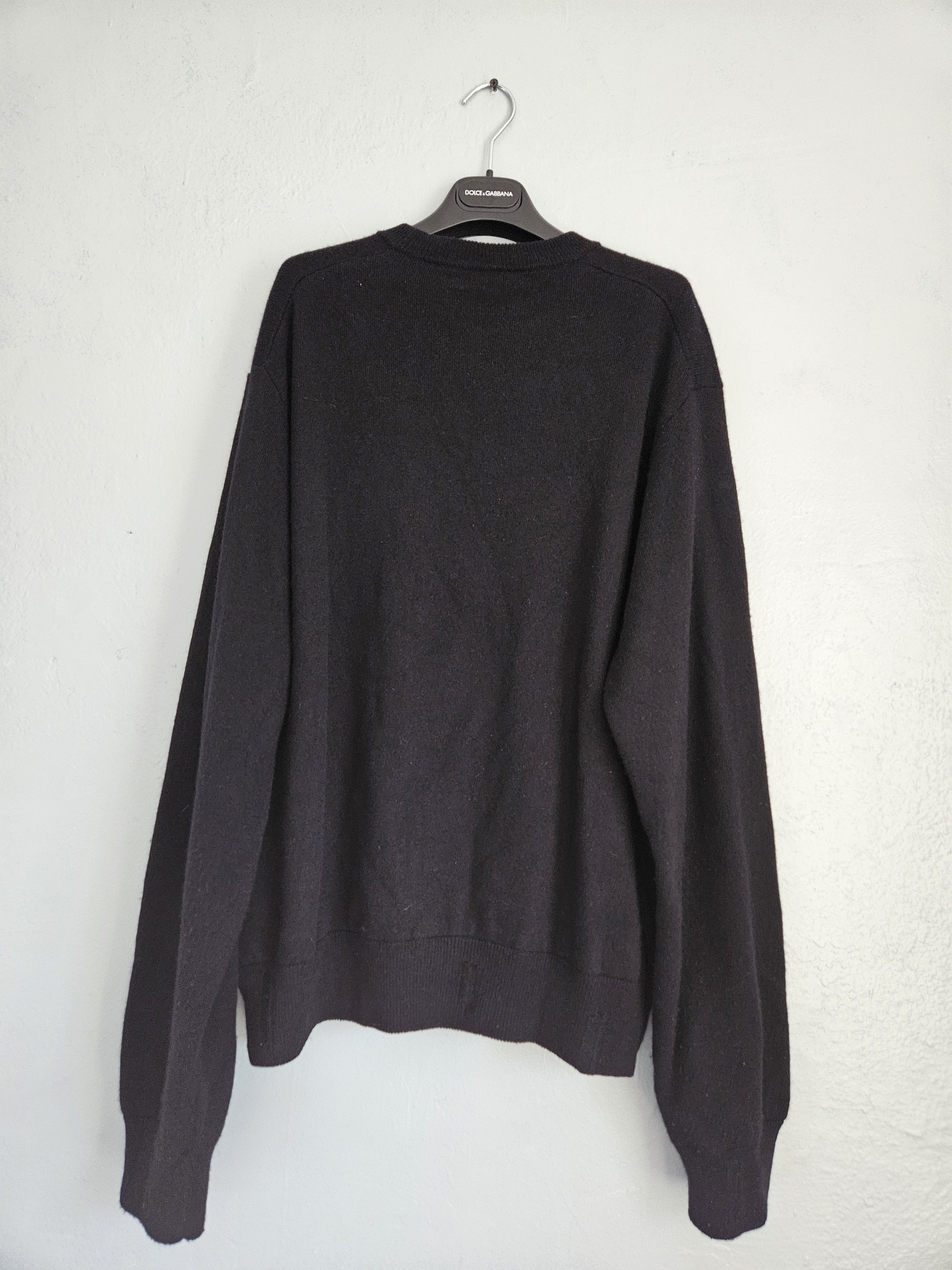 Amiri Cashmere Black Blue Core Logo Knit Crewneck Sweater Size US L / EU 52-54 / 3 - 3 Thumbnail