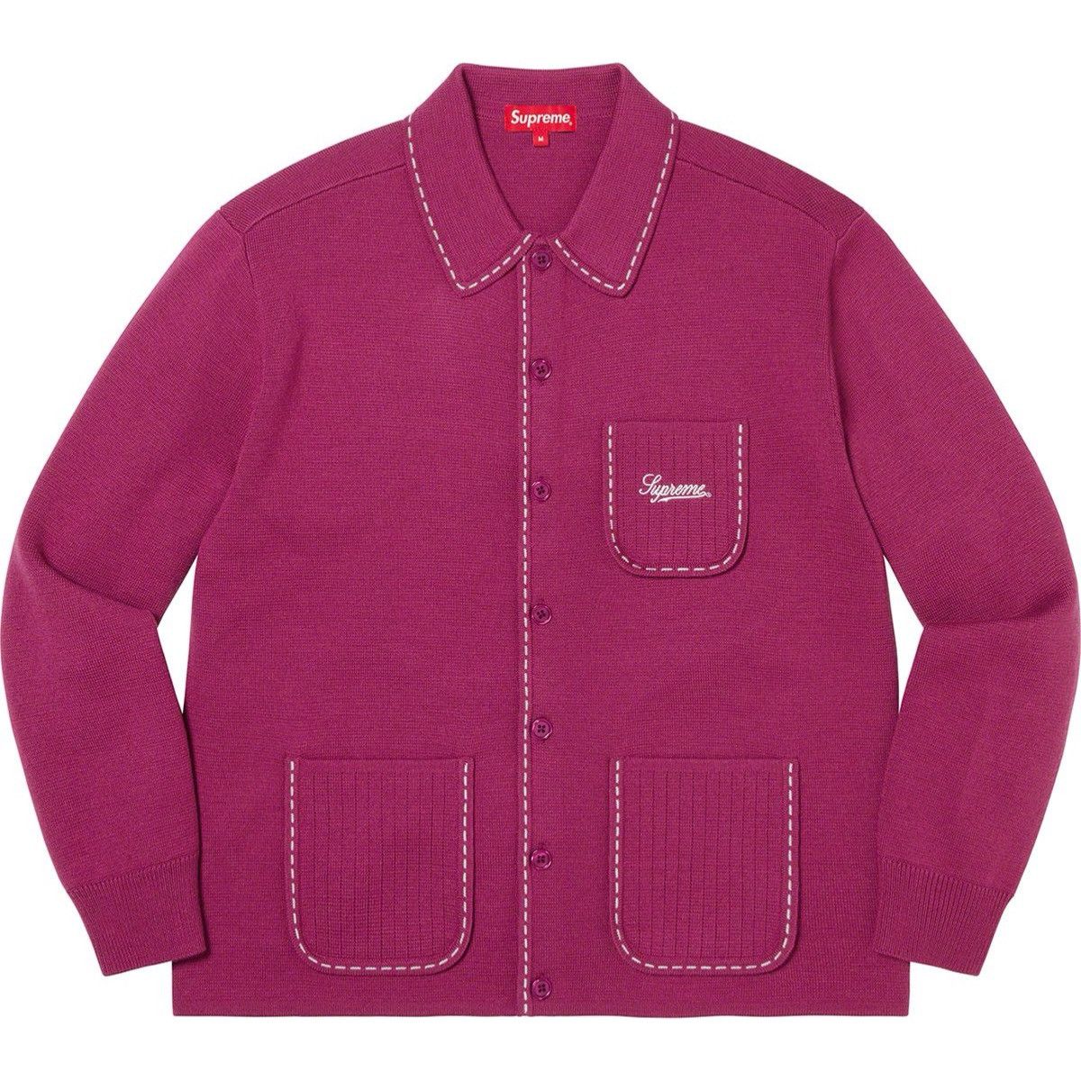 Supreme Supreme contrast stitch knitted button up shirt / sweater Size US L / EU 52-54 / 3 - 1 Thumbnail