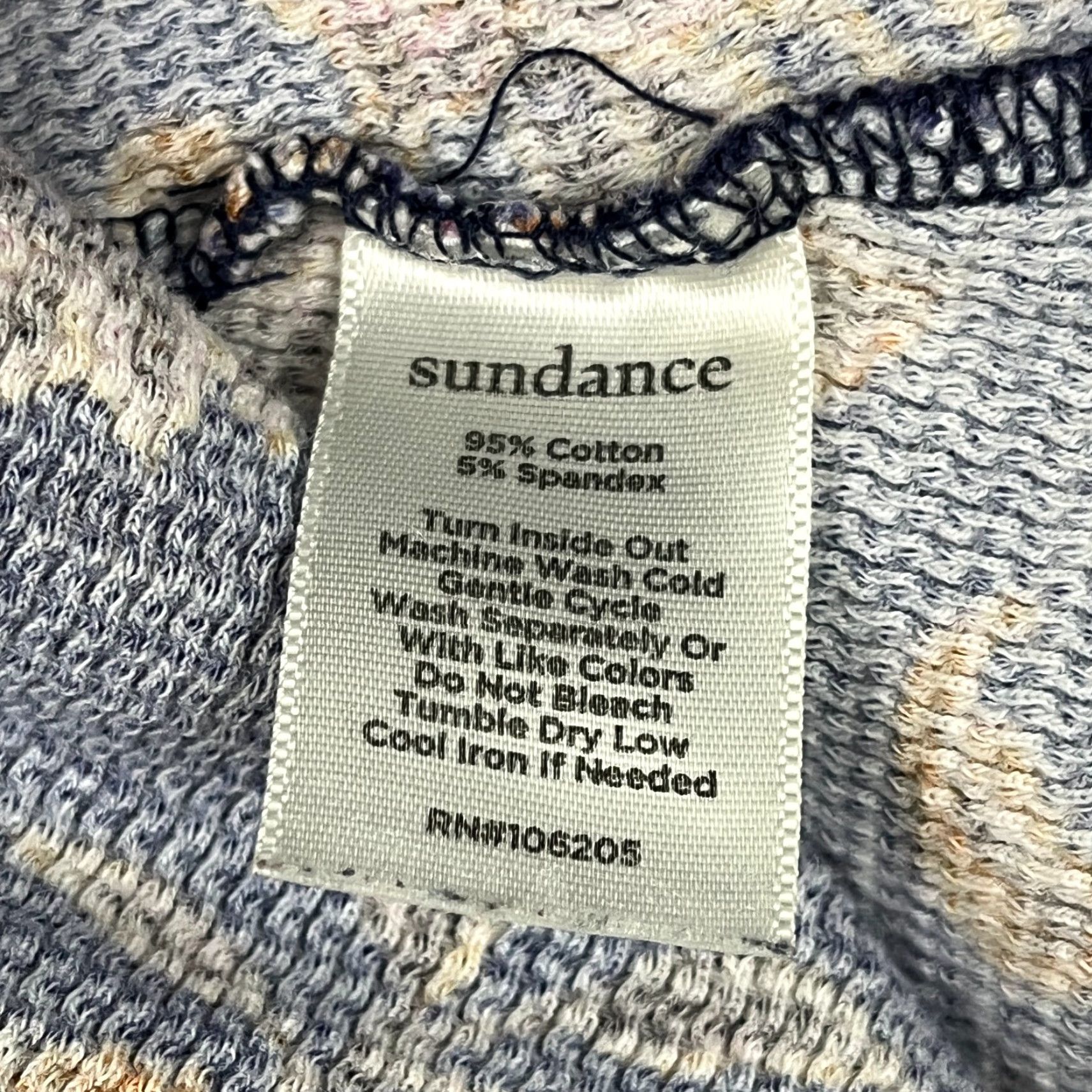 Vintage VINTAGE Sundance Loretta Blouse Womens M Purple Floral Thermal Knit Velvet Cuff Boho Size M / US 6-8 / IT 42-44 - 7 Thumbnail