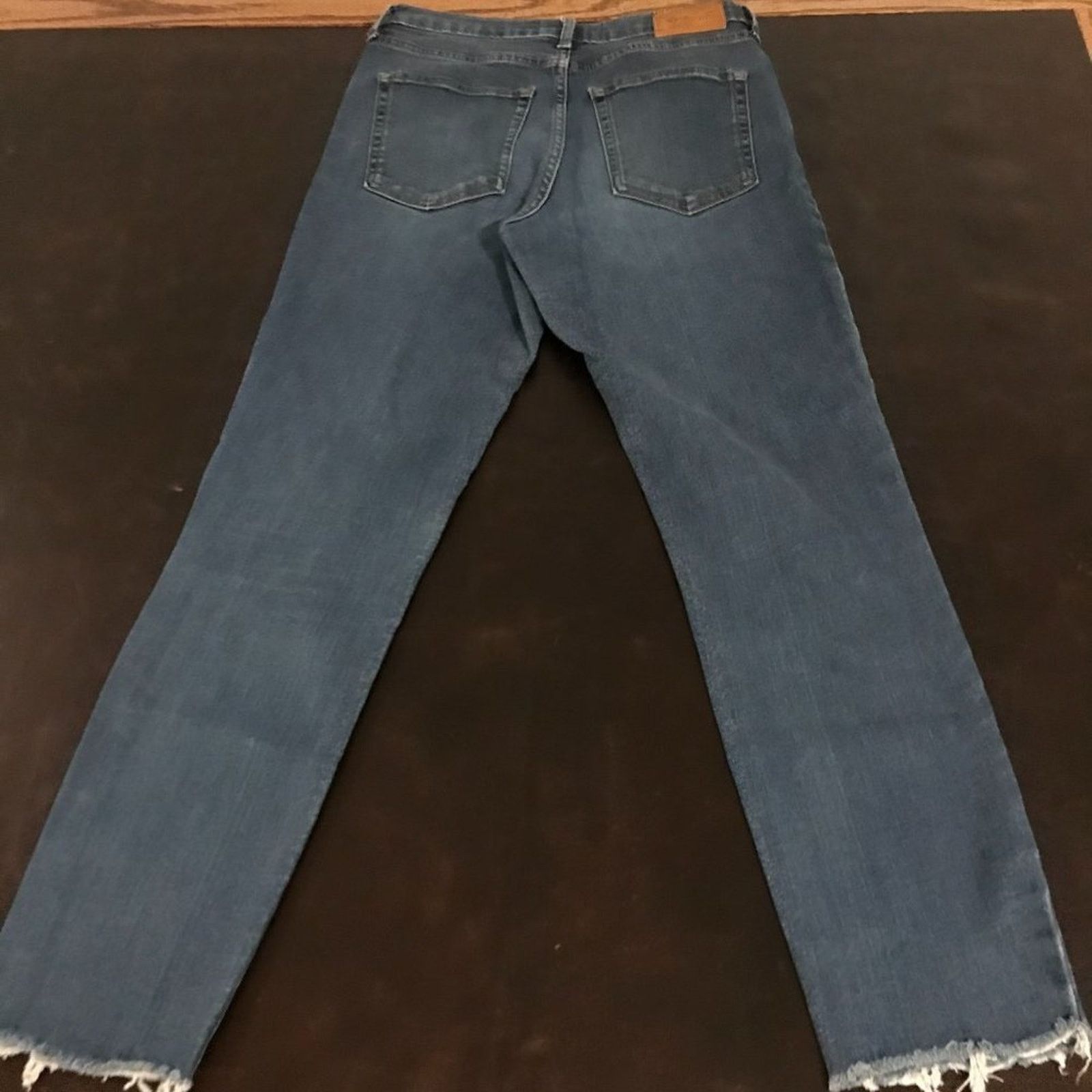 Everlane EVERLANE High Rise Raw Ankle Blue Denim Jeans - Size 28 R Size 28" / US 6 / IT 42 - 2 Thumbnail