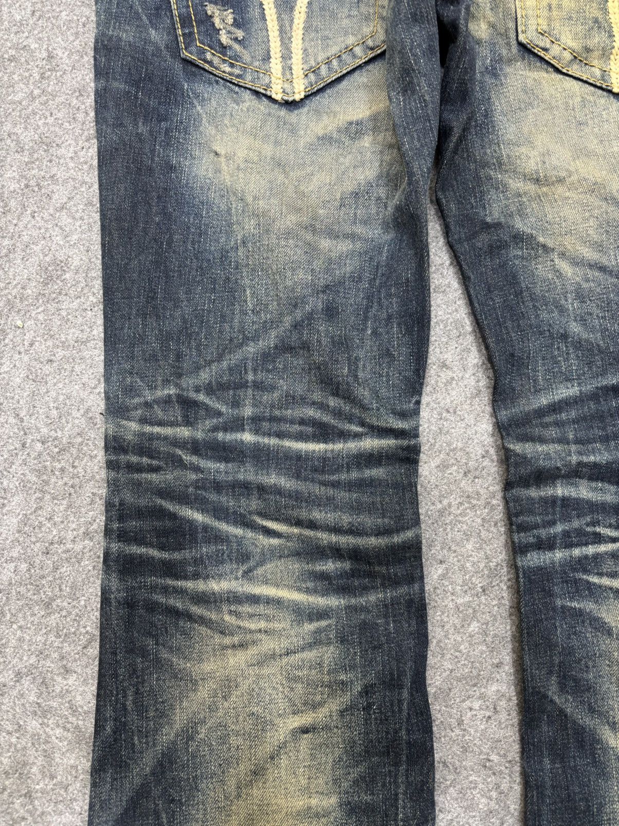 Seditionaries 💥Flare💥Lolita Mud Stone Wash Style Flare Spiky Denim F648 Size US 32 / EU 48 - 16 Thumbnail