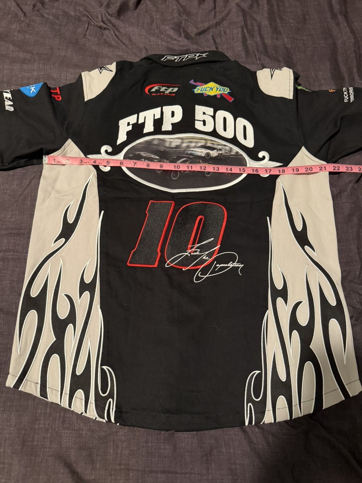 Fuck The Population FTP Raceway Button Up Shirt Medium IN HAND Size US M / EU 48-50 / 2 - 4 Thumbnail