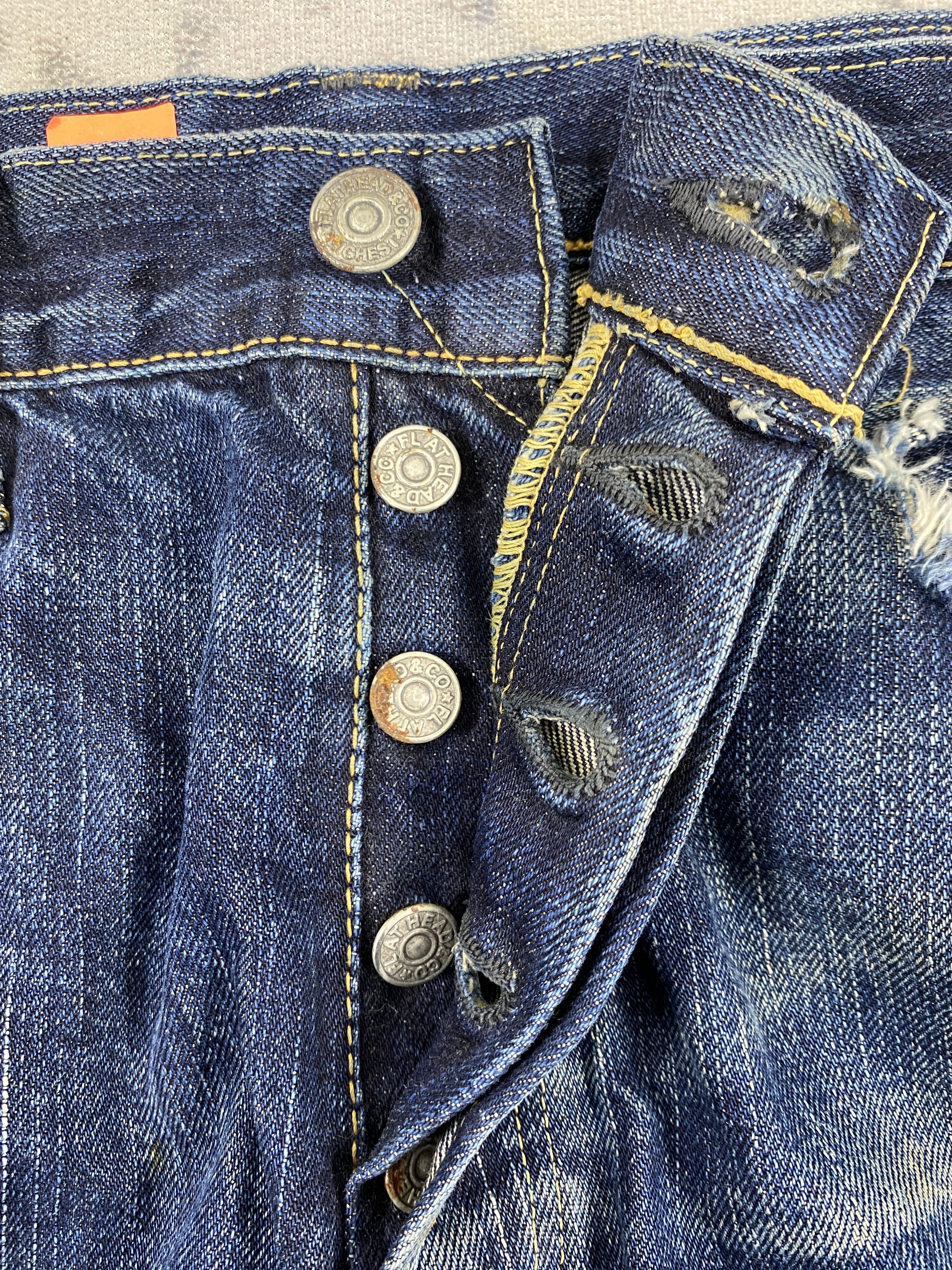 The Flat Head Redline The Flat Head Jeans 29x30 Denim - JN3775 Size US 29 - 7 Thumbnail