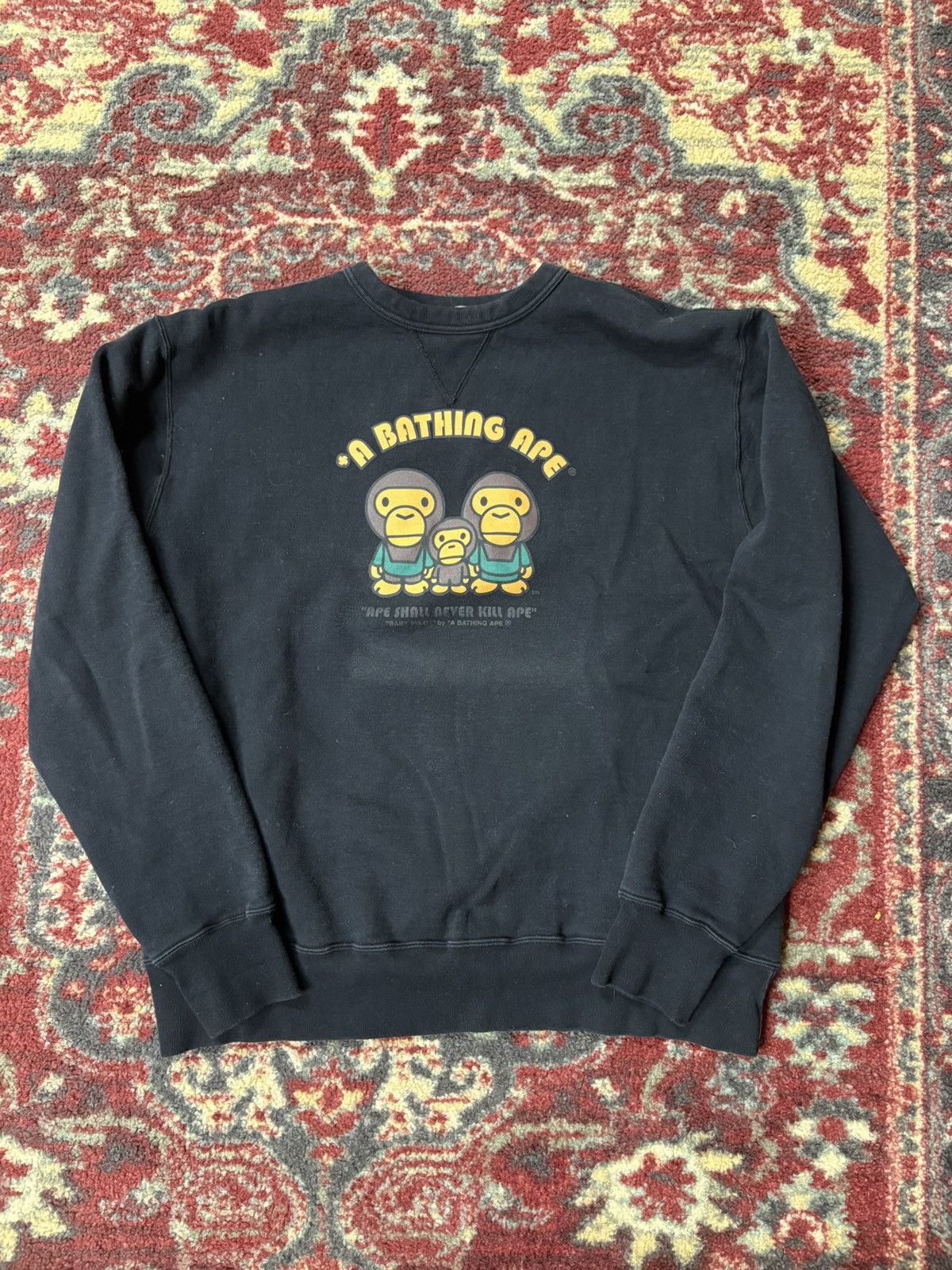 Bape Bape Milo Crewneck Sweatshirt Size US L / EU 52-54 / 3 - 1 Thumbnail